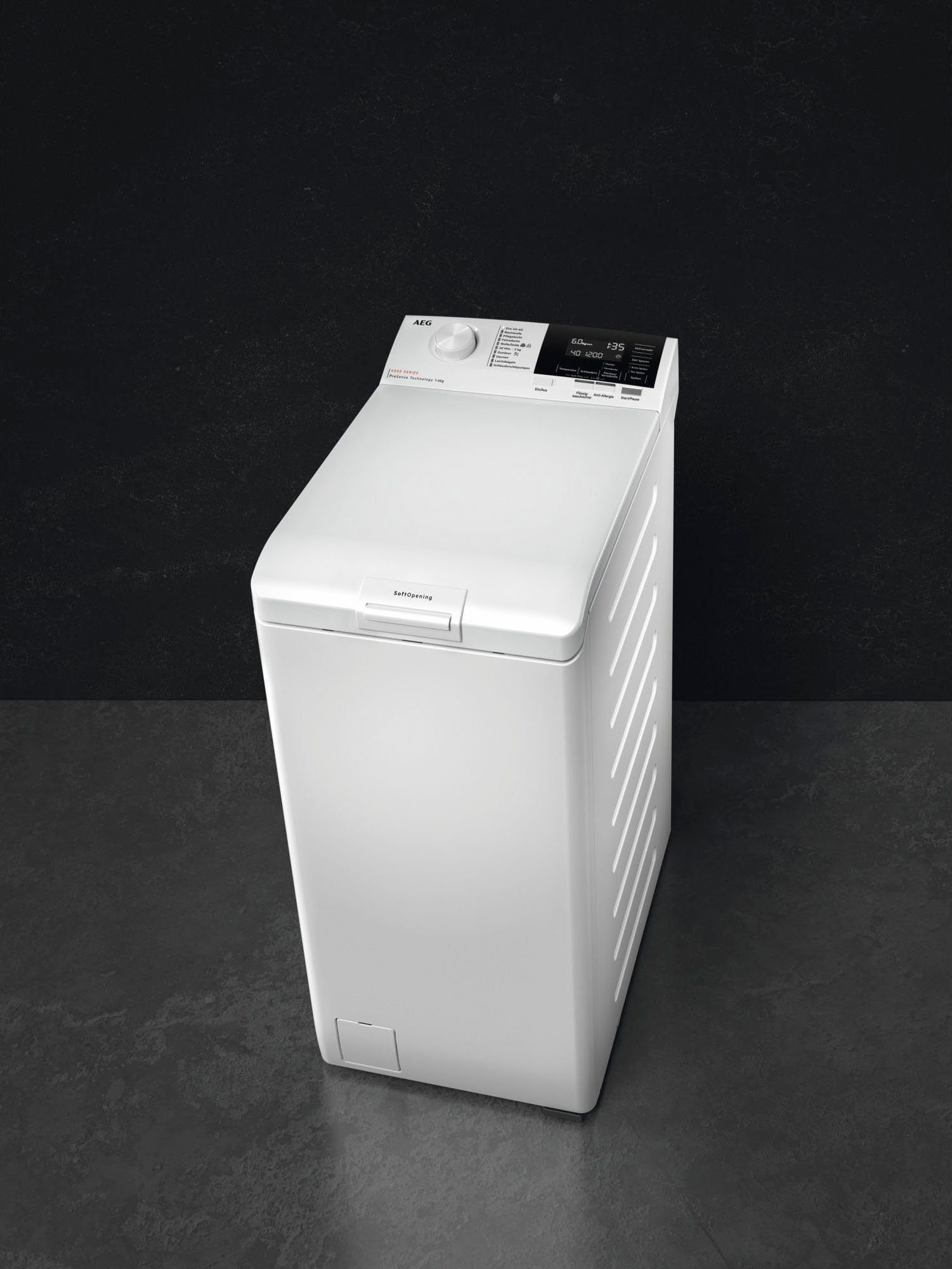 AEG Waschmaschine Toplader U/min, - kg, LTR6C360TL Zeit, bis 40% Wasser 6 ProSense® Energie spart und Mengenautomatik​ 1300 913143648