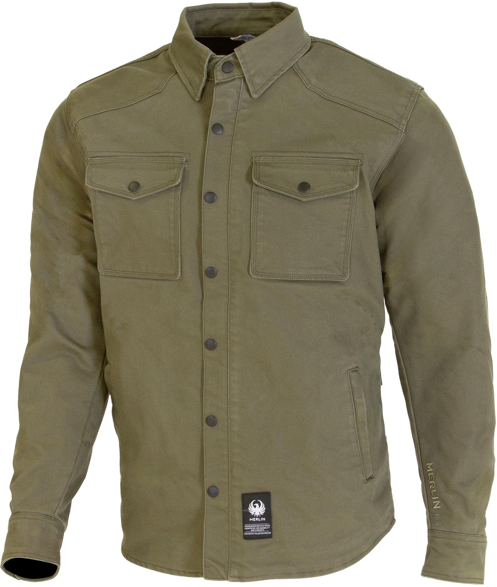 Merlin Motorradjacke Renegade AAA Motorrad Hemd Rückenprotektor vorbereitet,Verbindungsreißverschluss,Ellenbogenp