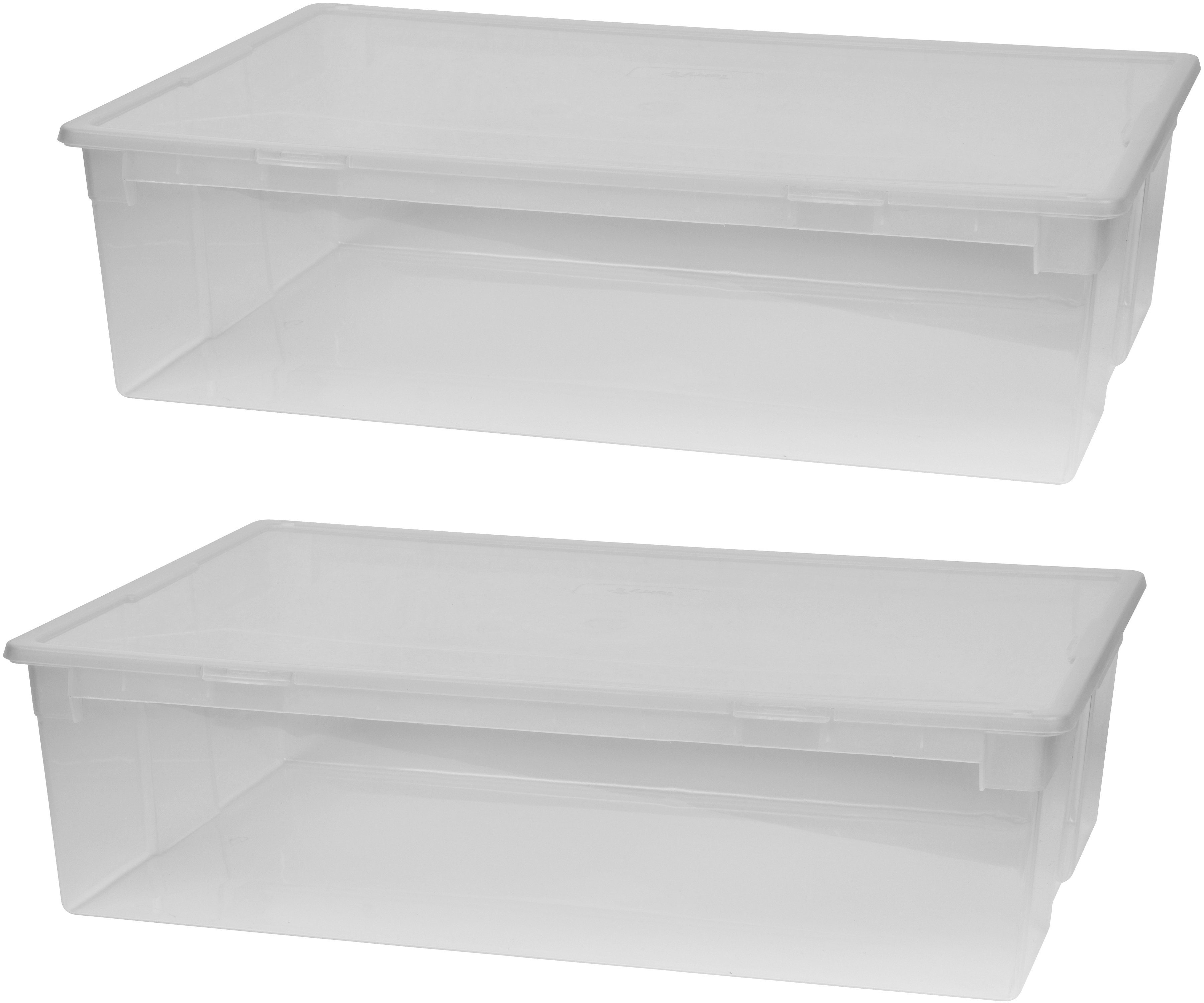 KREHER Aufbewahrungsbox »2er Set Aufbewahrungsboxen mit Deckel, Größe