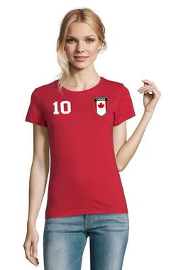 Blondie & Brownie T-Shirt Damen Kanada Amerika Sport Trikot Fußball Football Meister WM Copa