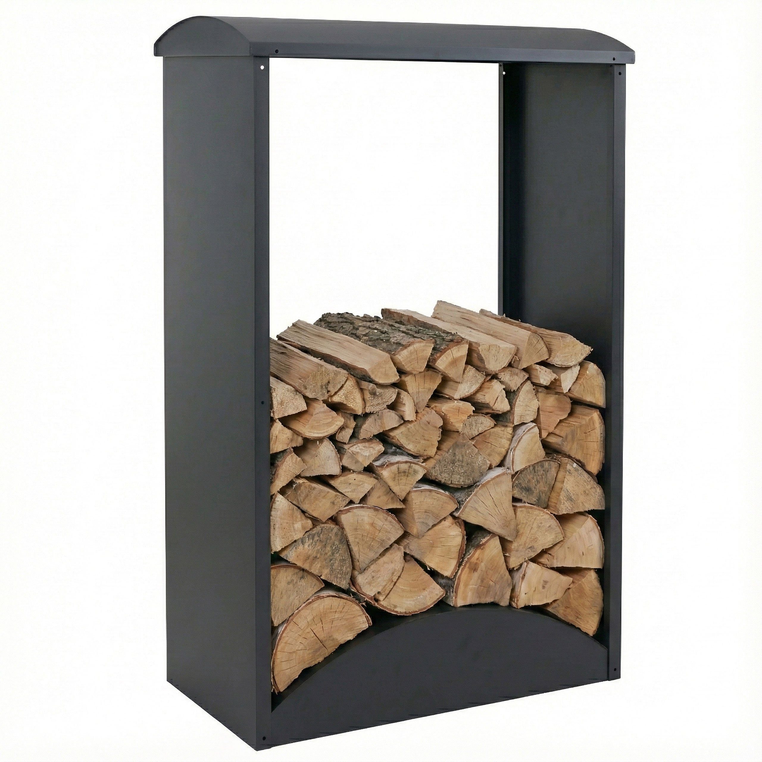 MCW Kaminholzregal MCW-P77, BxTxH:98x50x160 cm, Viel Stauraum für Kamin-/Feuerholz
