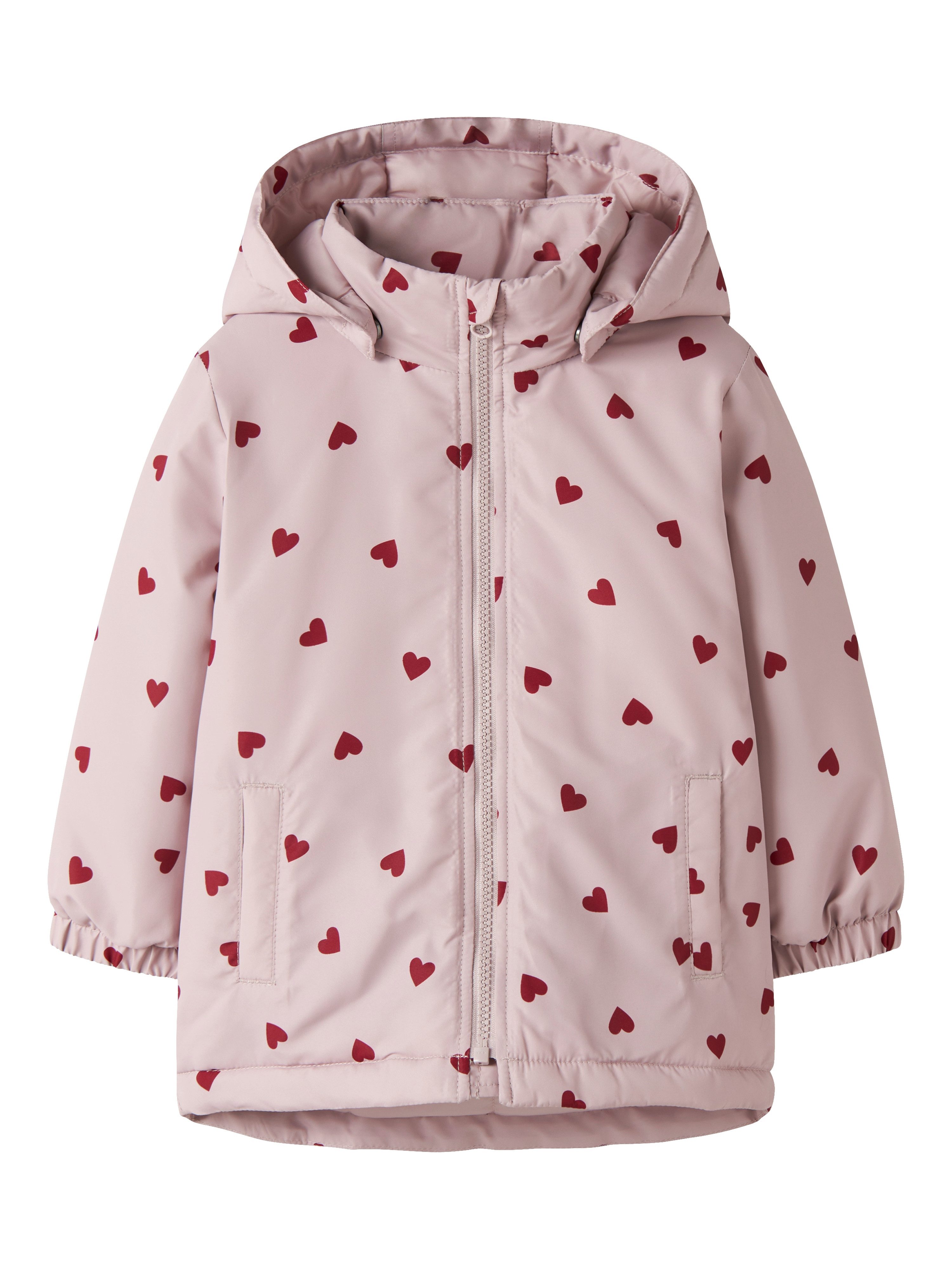 Name It Outdoorjacke NMFMAXI JACKET PA AOP NOOS Kunstfaser, wasserabweisend, reflektierendes Detail