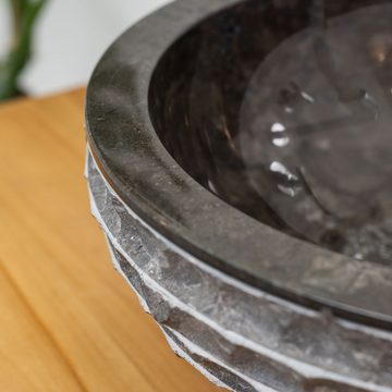 wohnfreuden Aufsatzwaschbecken Marmor - Waschbecken BASCOM ROWFISH 40 cm dunkelgrau (Kein Set), 1_40350