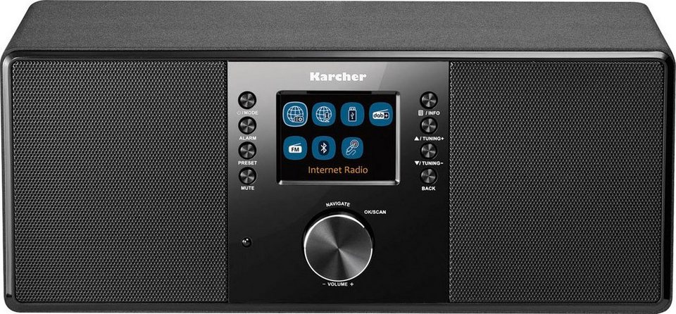 Karcher DAB 7000i Internet-Radio (Digitalradio (DAB), FM-Tuner mit RDS,  Internetradio, UKW mit RDS, 14 W), USB-Anschluss für MP3-Wiedergabe,  Kopfhöreranschluss, AUX-Eingang
