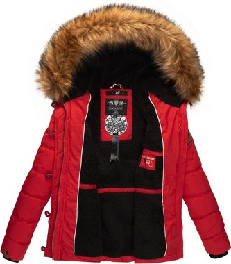 Navahoo Winterjacke Zoja stylische Steppjacke mit Kunstpelz Kapuze