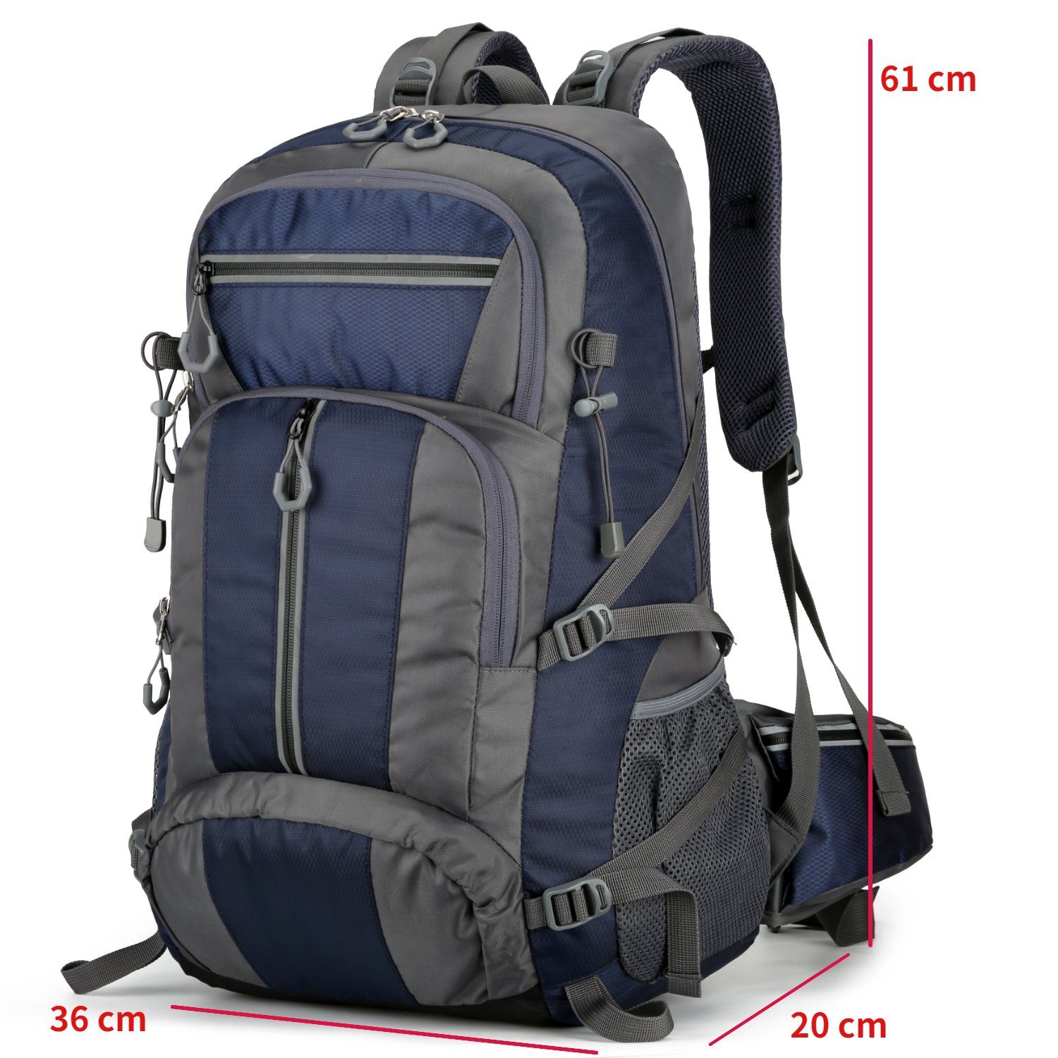 G4Free Wanderrucksack, Outdoor-Wanderrucksack, grau Taktischer Rucksäcke, 40L