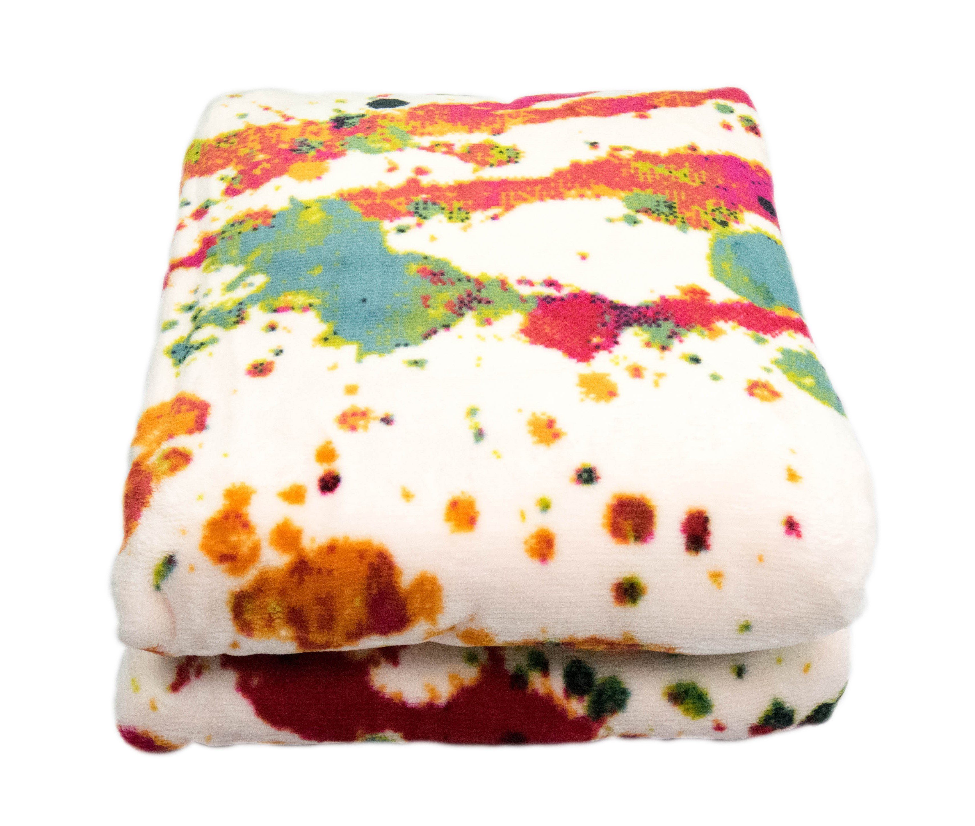 TeppichHome24 Tagesdecke Wohndecke Bunt gepunktet