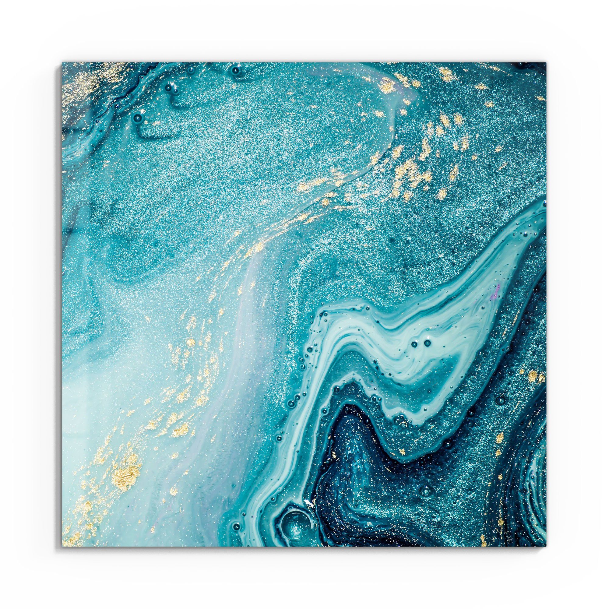 DEQORI Glasbild 'Meer aus Marmor', 'Meer aus Marmor', Glas Wandbild Bild schwebend modern