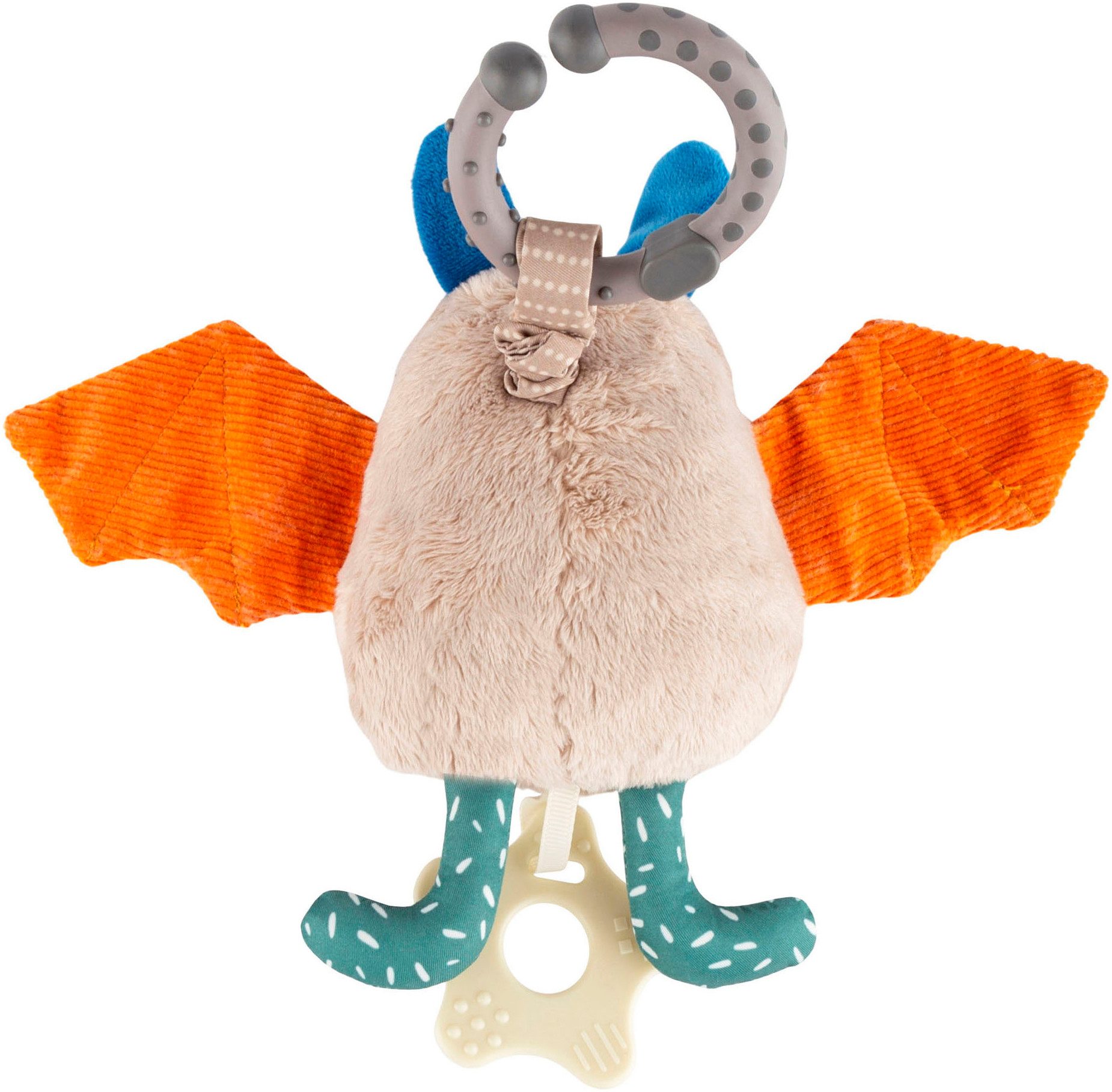 Sigikid Greifspielzeug PlayQ, Yellow, Anhänger Fledermaus