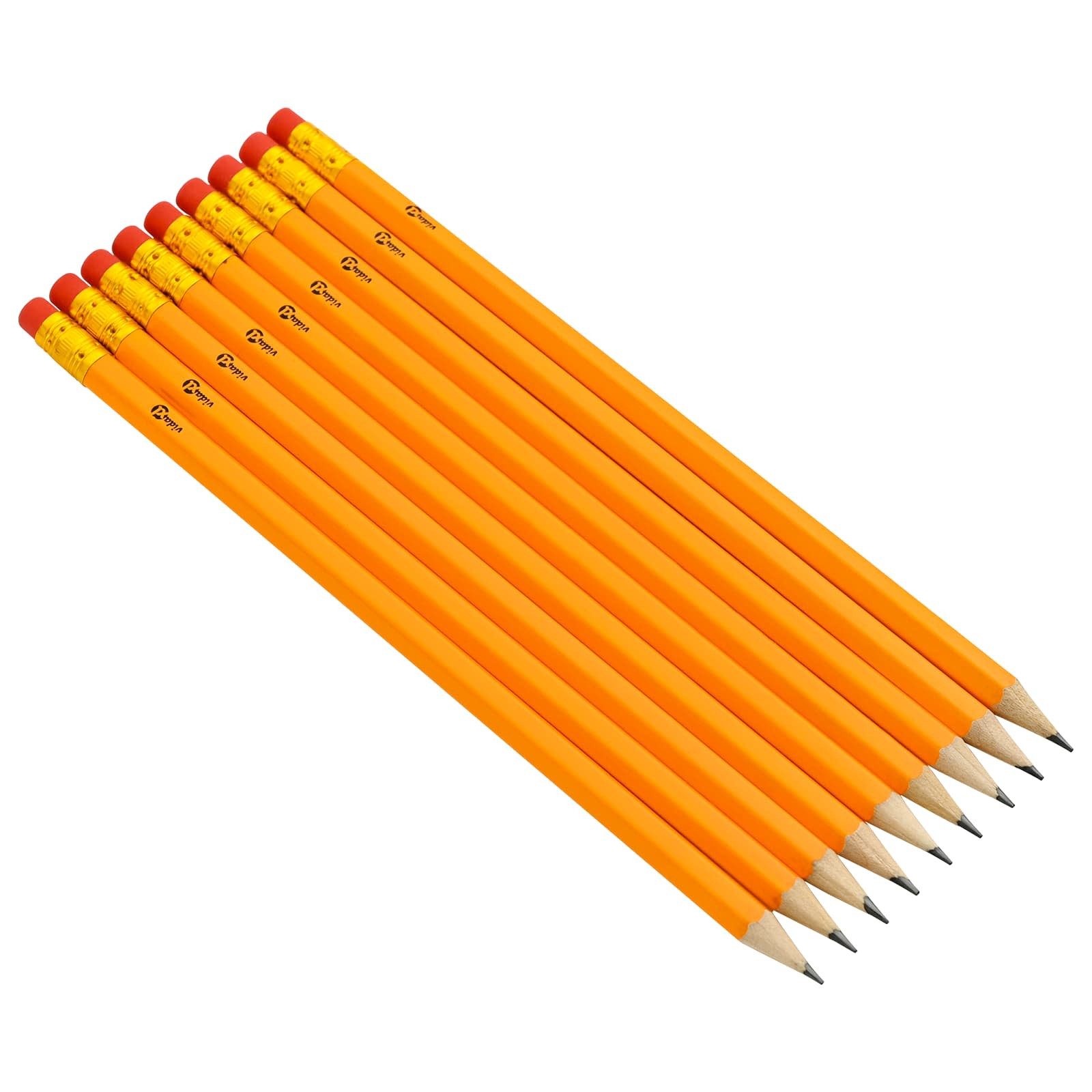 vidaXL Bleistift HB Bleistifte Ø 0,7 x 18,5 cm Gelb Massives Poplar Holz, (300-tlg)