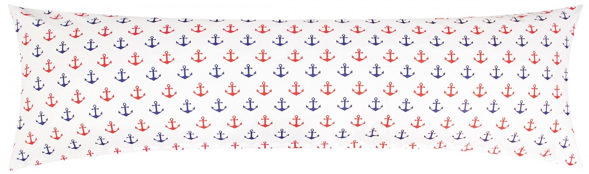 Heubergshop Seitenschläferkissenbezug, (1 Stück), Anker Rot Blau 40x145cm (392/1-Renforce)