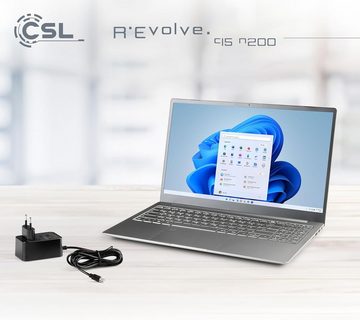 CSL Integrierter Fingerprint-Sensor Notebook (Intel N200, UHD Grafik, 1000 GB SSD, 32GBRAM,mit brillantem Display,Schneller Performance & hoher Mobilität)