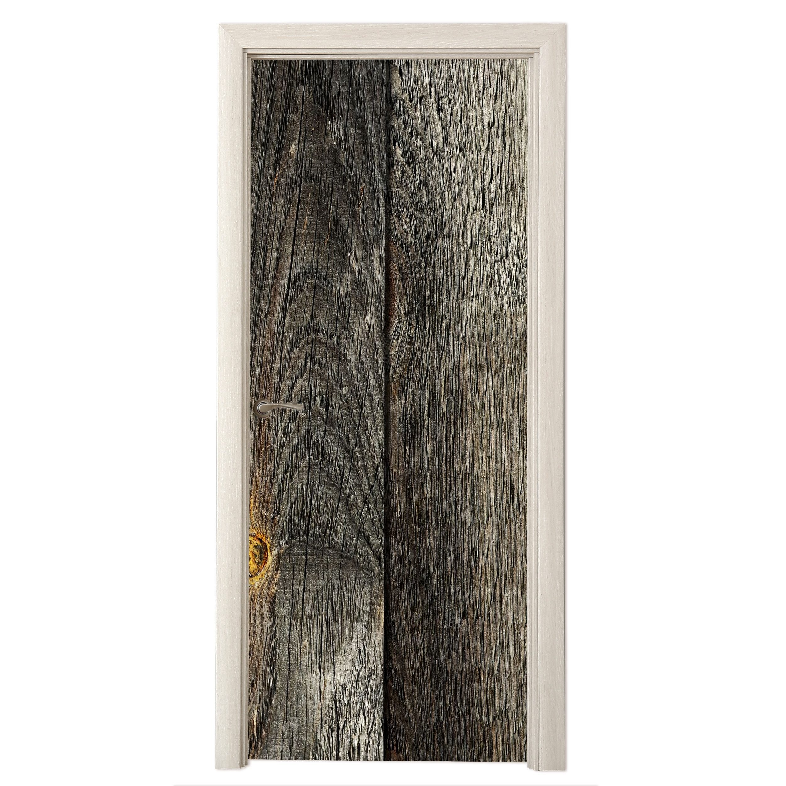 MuchoWow Türtapete Regal - Holz - Robust, Matt, bedruckt, (1 St), Selbstklebende Tapete, Folie für Möbel, 70x215 cm