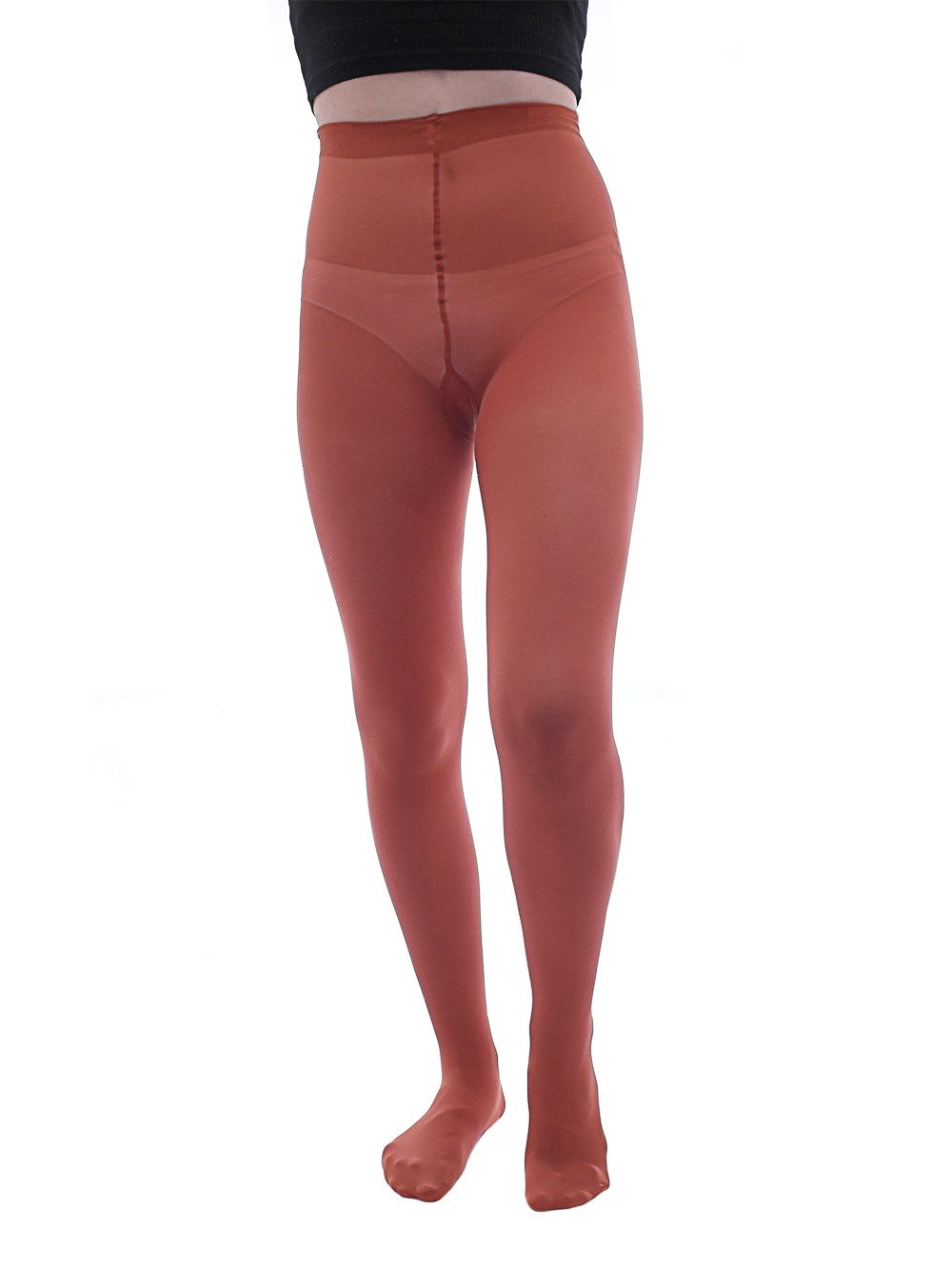 SYS Feinstrumpfhose Strumpfhose 40 DEN Mikrofaser matt Farben kupfer-rudy 3-M 40 DEN matt, 40 DEN