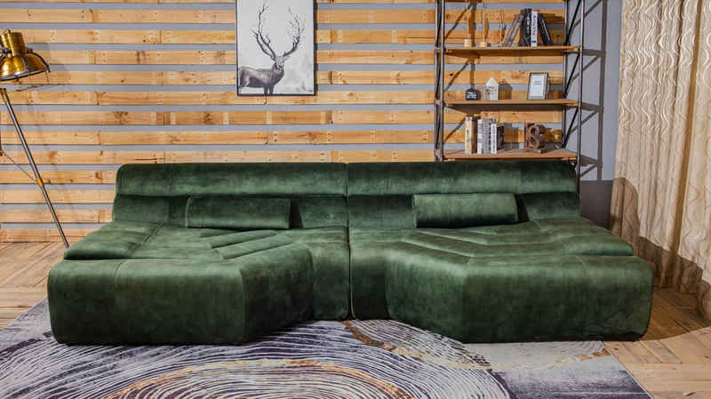 KAWOLA Big-Sofa »TARA«, Sofa Velvet Vintage versch. Farben