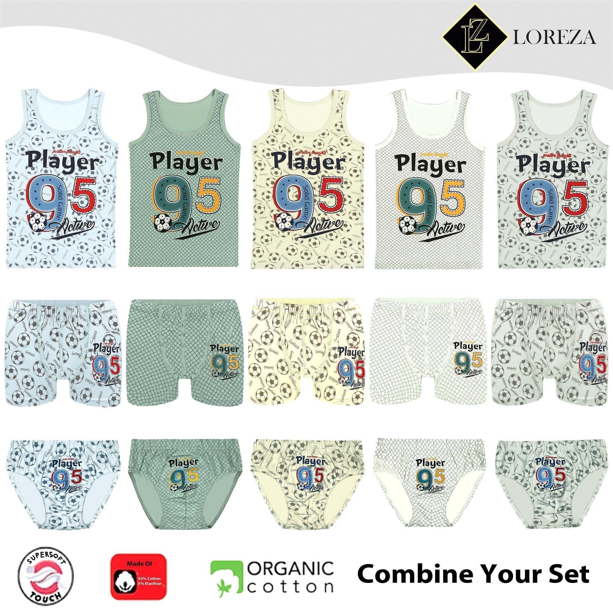 LOREZA Unterhemd 5 Jungen Unterhemden (Spar-Packung, Baumwolle Unterwäsche Tank 5-St) - Player
