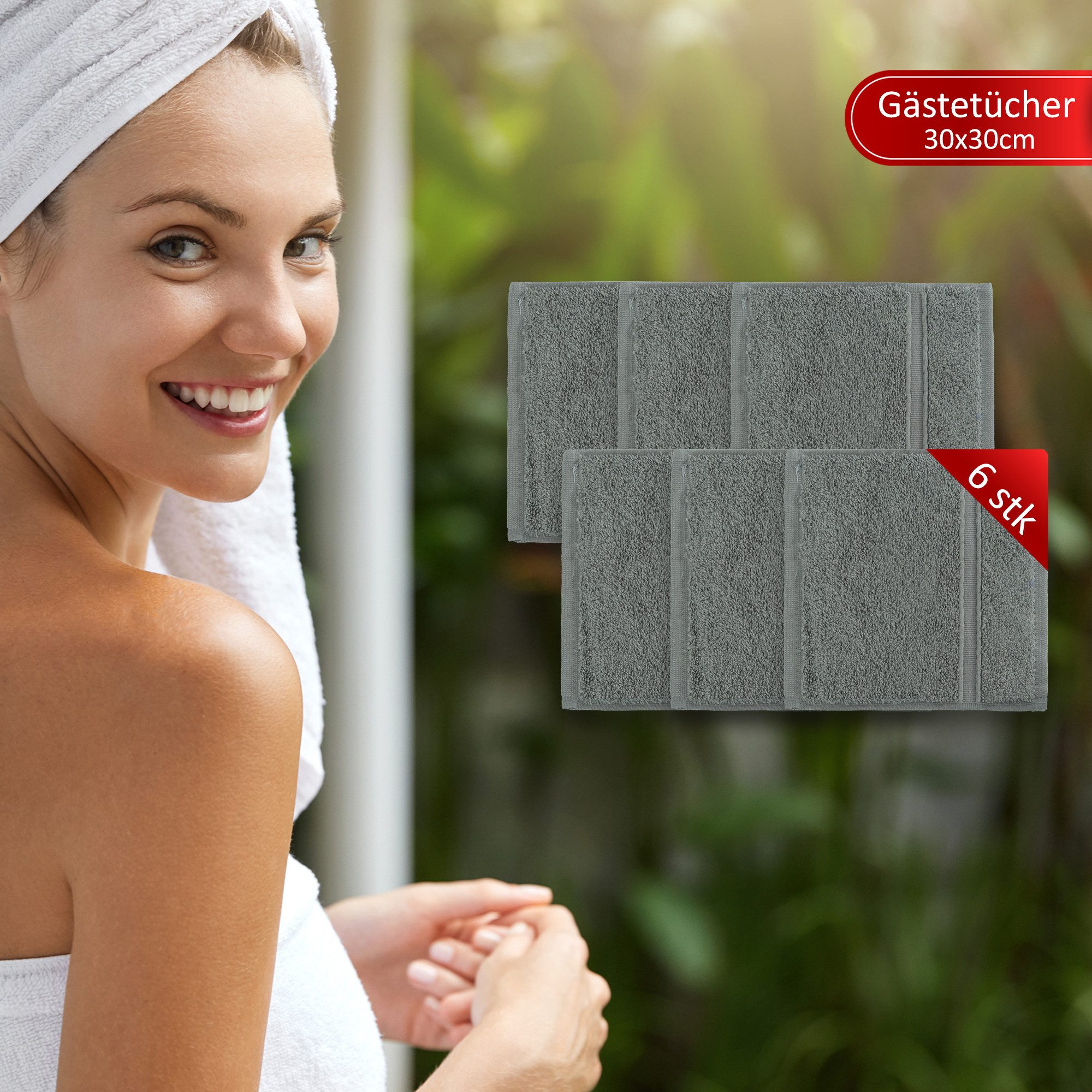 Veluna Home Gästehandtücher 30x30 cm Premium günstig online kaufen
