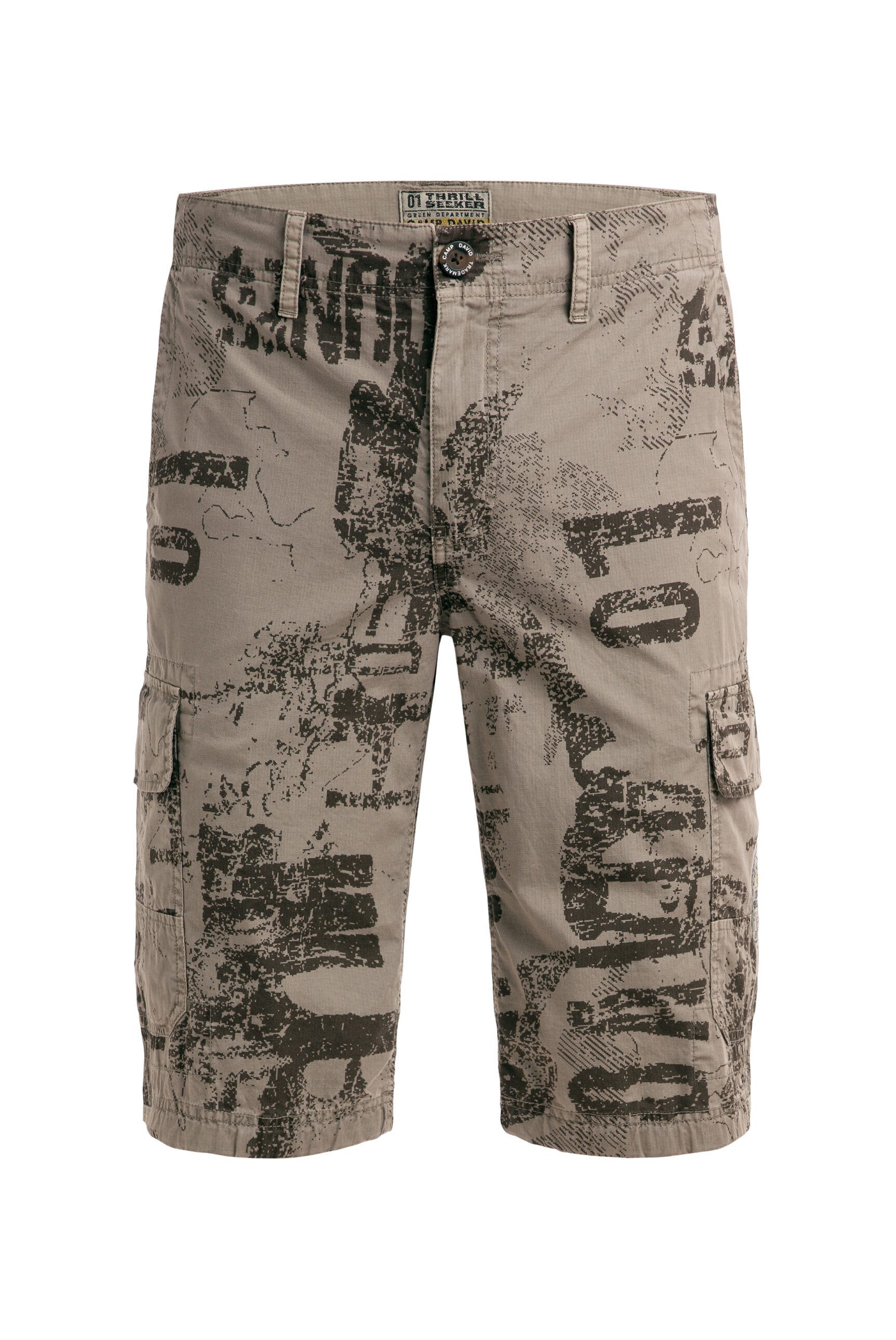 CAMP DAVID Shorts mit All Over Print