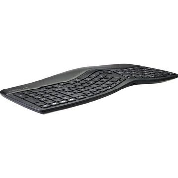 Renkforce Ergonomische kabellose Tastatur Bluetooth®+2.4 Tastatur (Ergonomisch, Wiederaufladbar)