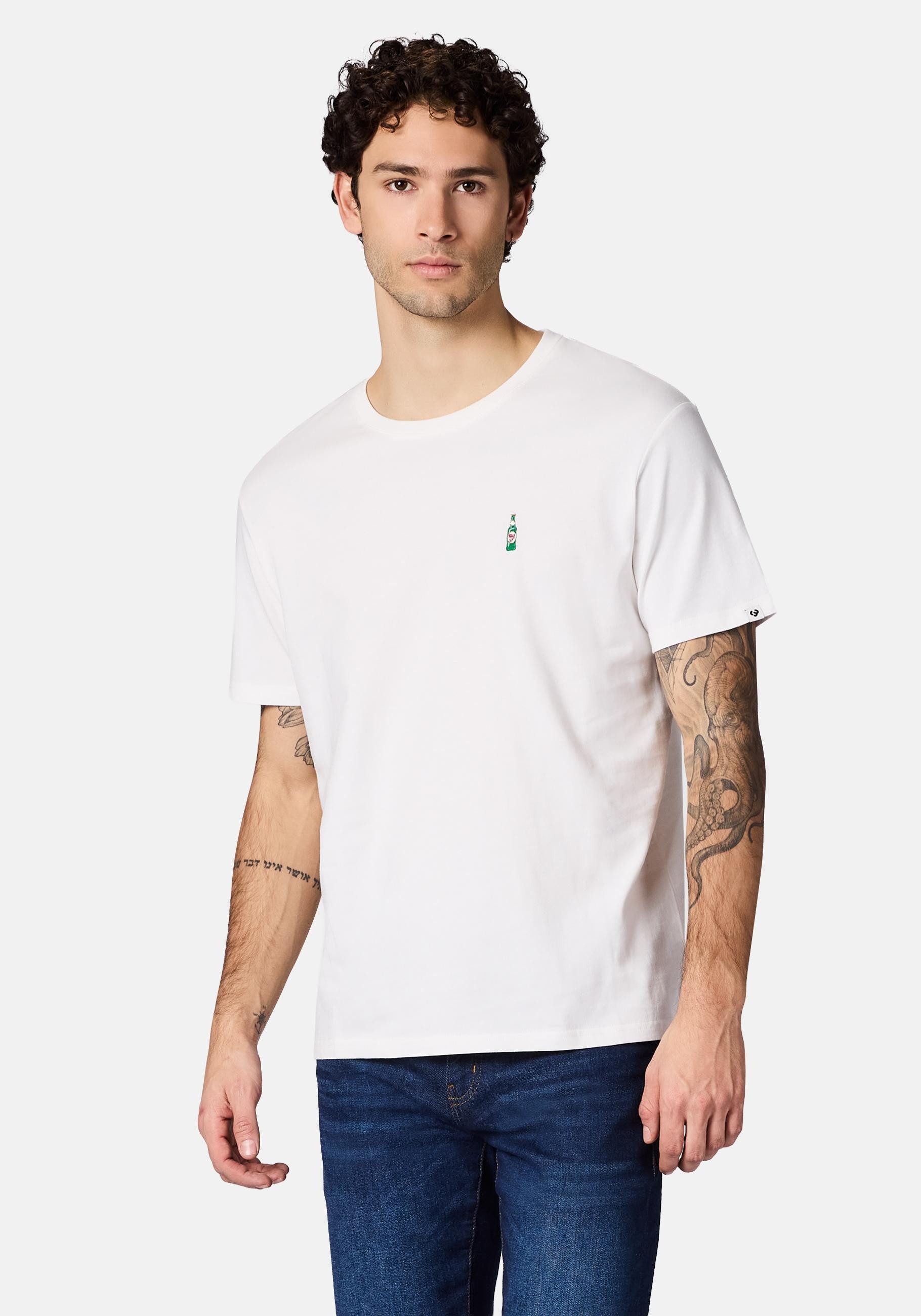 Ragwear T-Shirt Samms C Gots YOUMODO Kurzärmliges Shirt mit Flaschen-Stickerei
