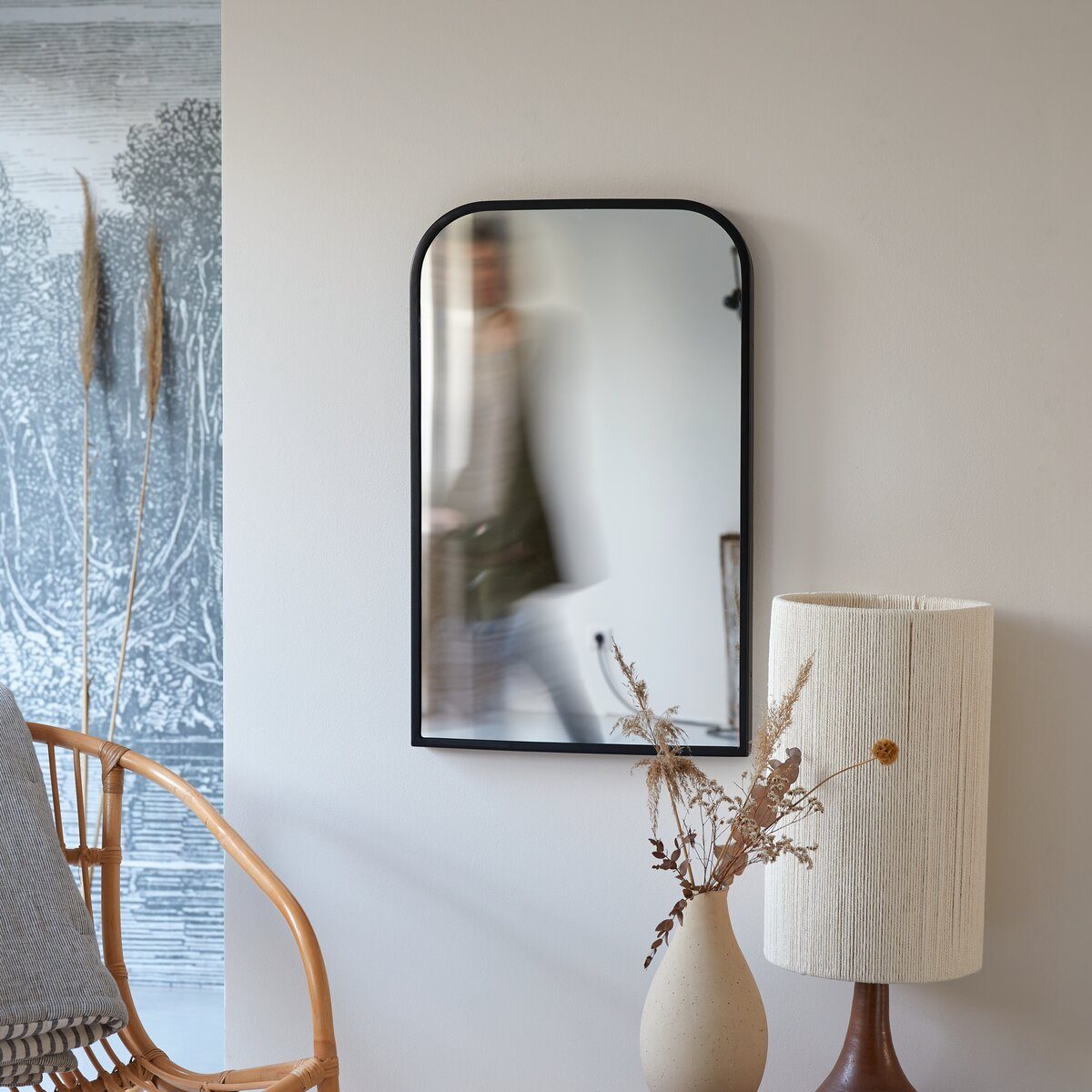 Tikamoon Spiegel Deko-Spiegel aus Metall cm 80x50