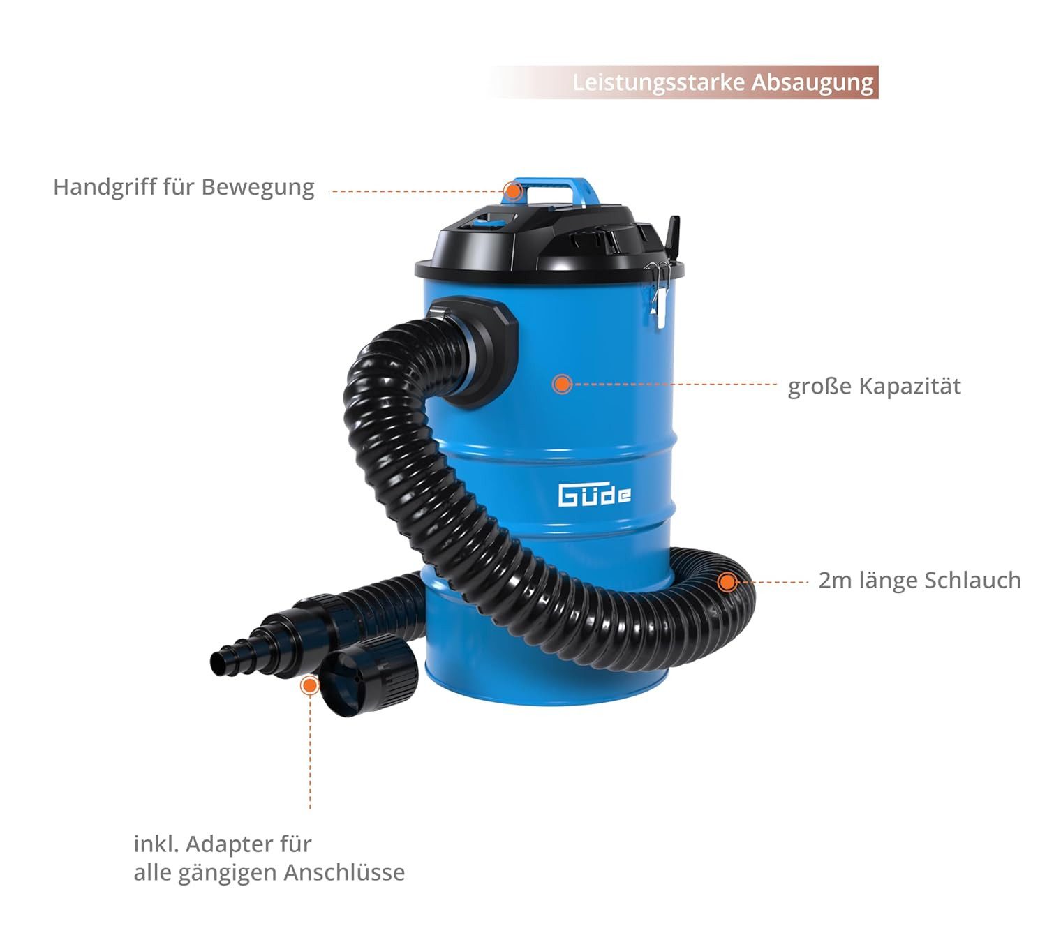Güde Absauganlage Güde Absauganlage GAA 55 - 1200 W 55 L Behälter