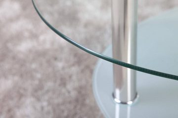 HOOZ Couchtisch HOOZ Couchtisch 98x55cm Klarglas mit sandierter Ablage (Wohnzimmertisch, perfekt als Beistelltisch), Tischplatte Klarglas mit satinierter Ablage