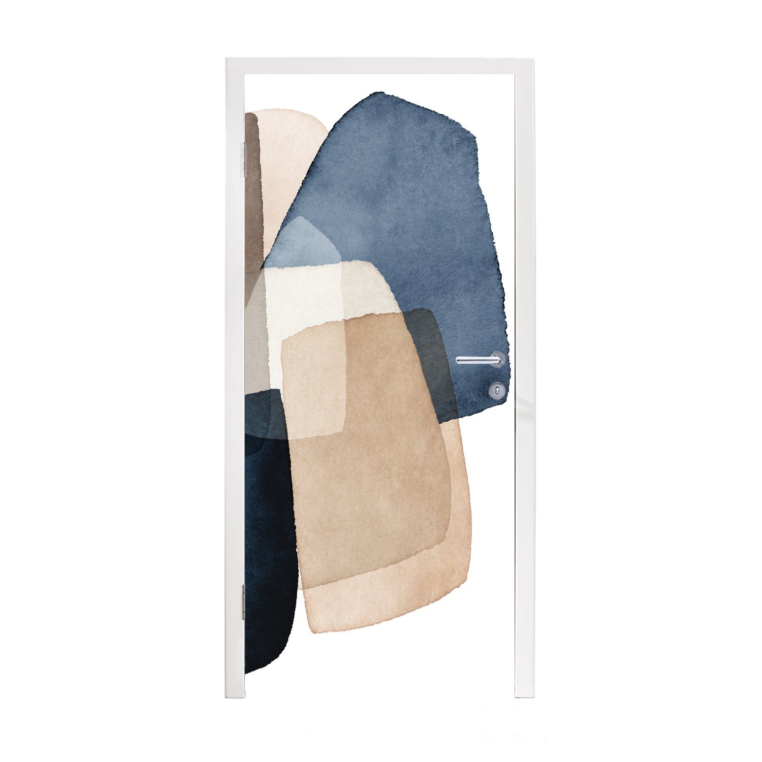 bedruckt, MuchoWow Matt, Kunst Türtapete - Aquarell - Tür, Abstrakt Fototapete cm Design, St), Türaufkleber, (1 für - 75x205