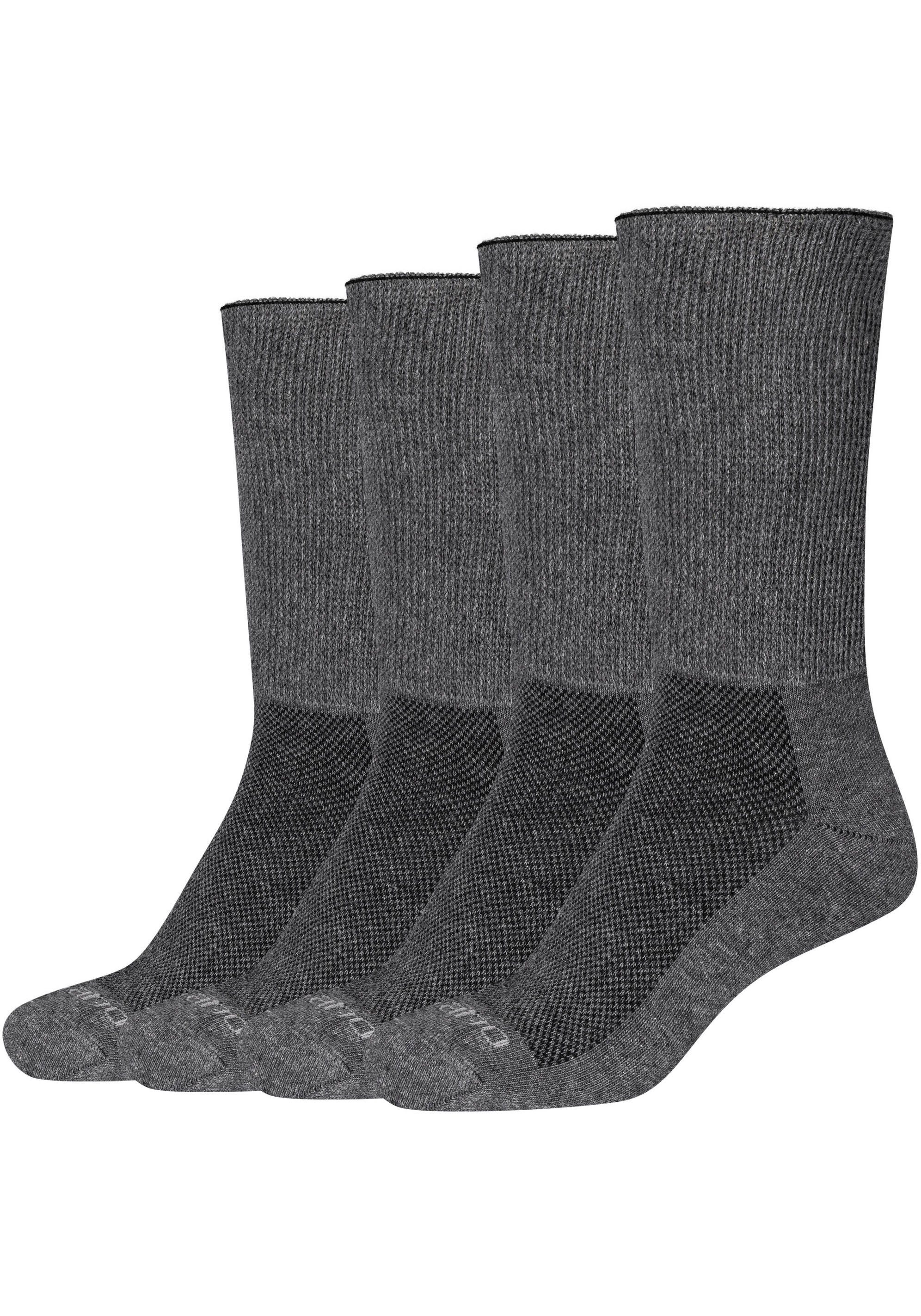 Diabetiker Besonders anthrazit Diabetikersocken 4-Paar) Comfort Camano ohne Einschneiden Plus (Packung, – Venen-freundlich