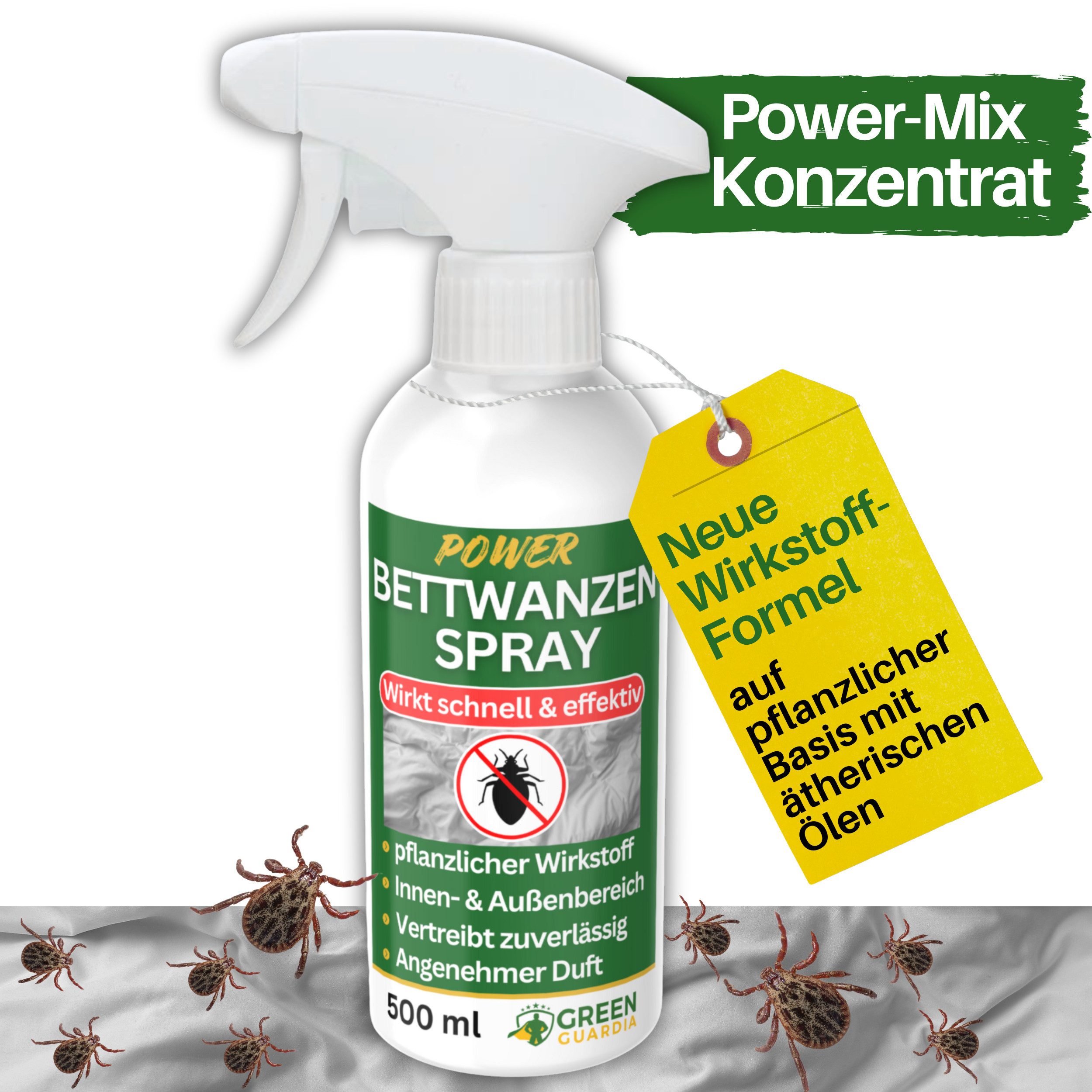 Insektenvernichter Bettwanzen-Abwehrspray Power-Konzentrat, 500ml - für Innen & Außen