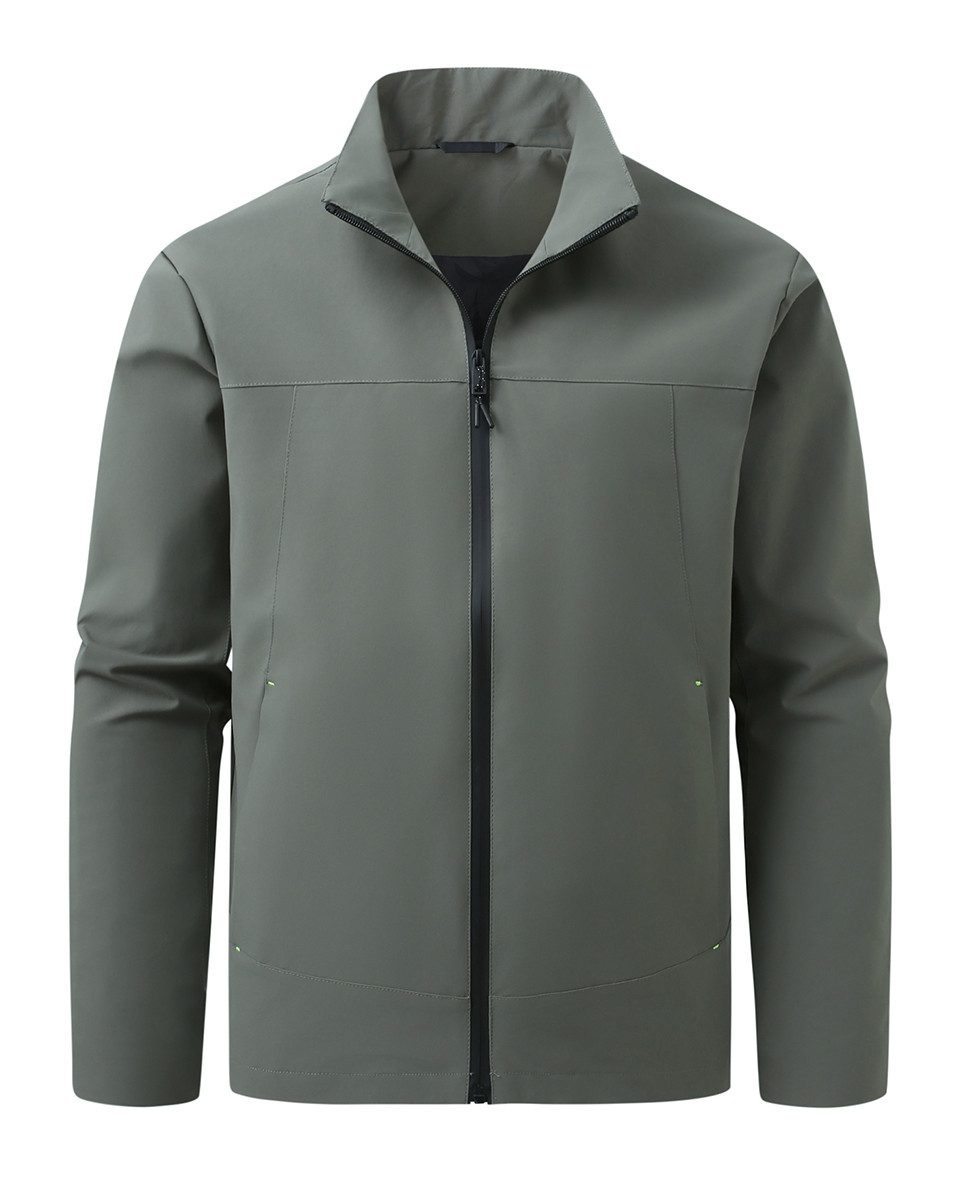 Allthemen Bomberjacke Herren Übergangsjacke Relaxed Fit mit Stehkragen und Reißverschluss