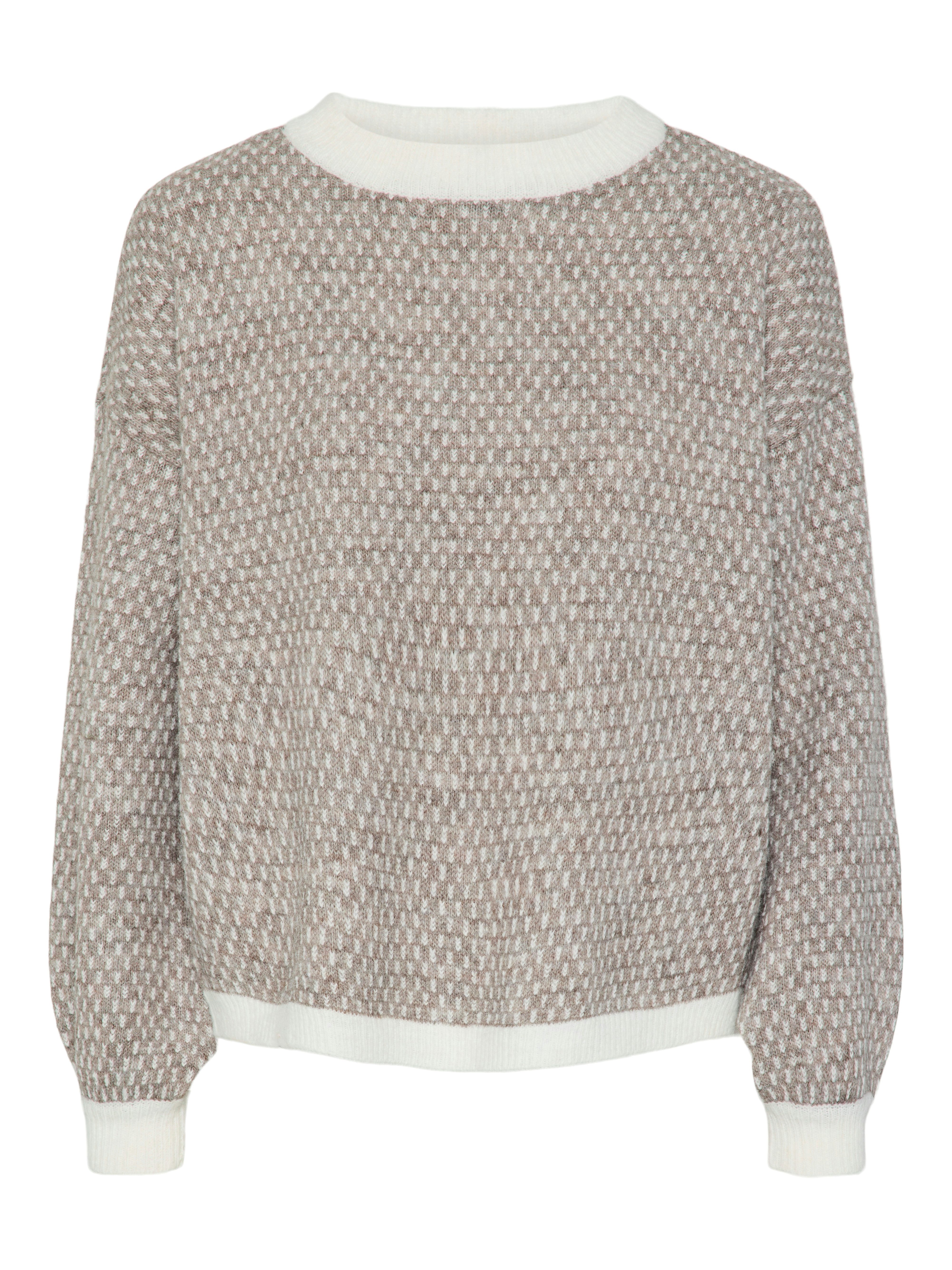 pieces Rundhalspullover PCDILIPPA LS O-NECK KNIT MM günstig online kaufen