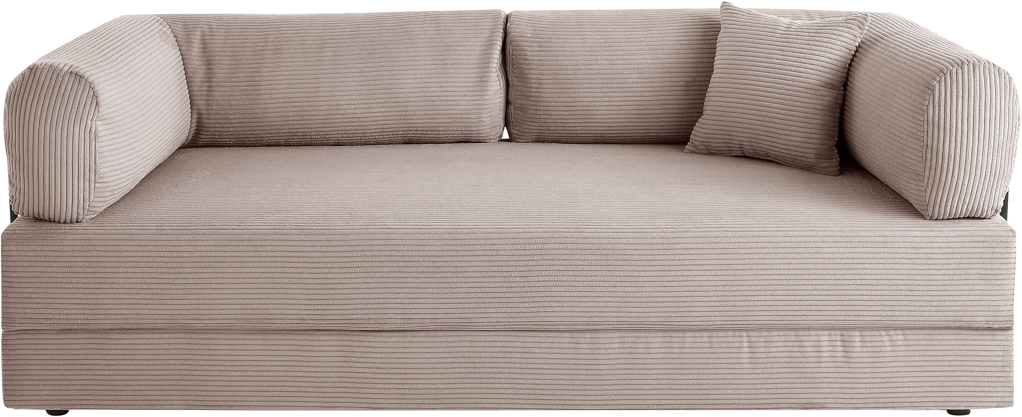 homsy by Ana Johnson Schlafsofa Folda Dauerschläfer, B: 206 cm, Liegefl. 181x198 cm, mit Bett-/Schlaffunktion, inkl. 1x Zierkissen, Tonnentaschenfederkern – Bild 2 von 5