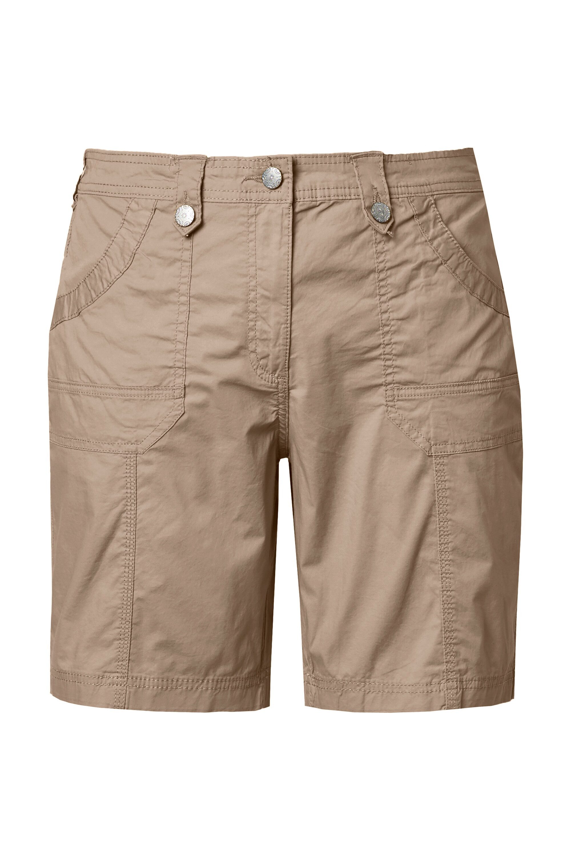 Ulla Popken Funktionshose Cargo-Bermuda Komfortbund 4-Pocket-Schnitt günstig online kaufen