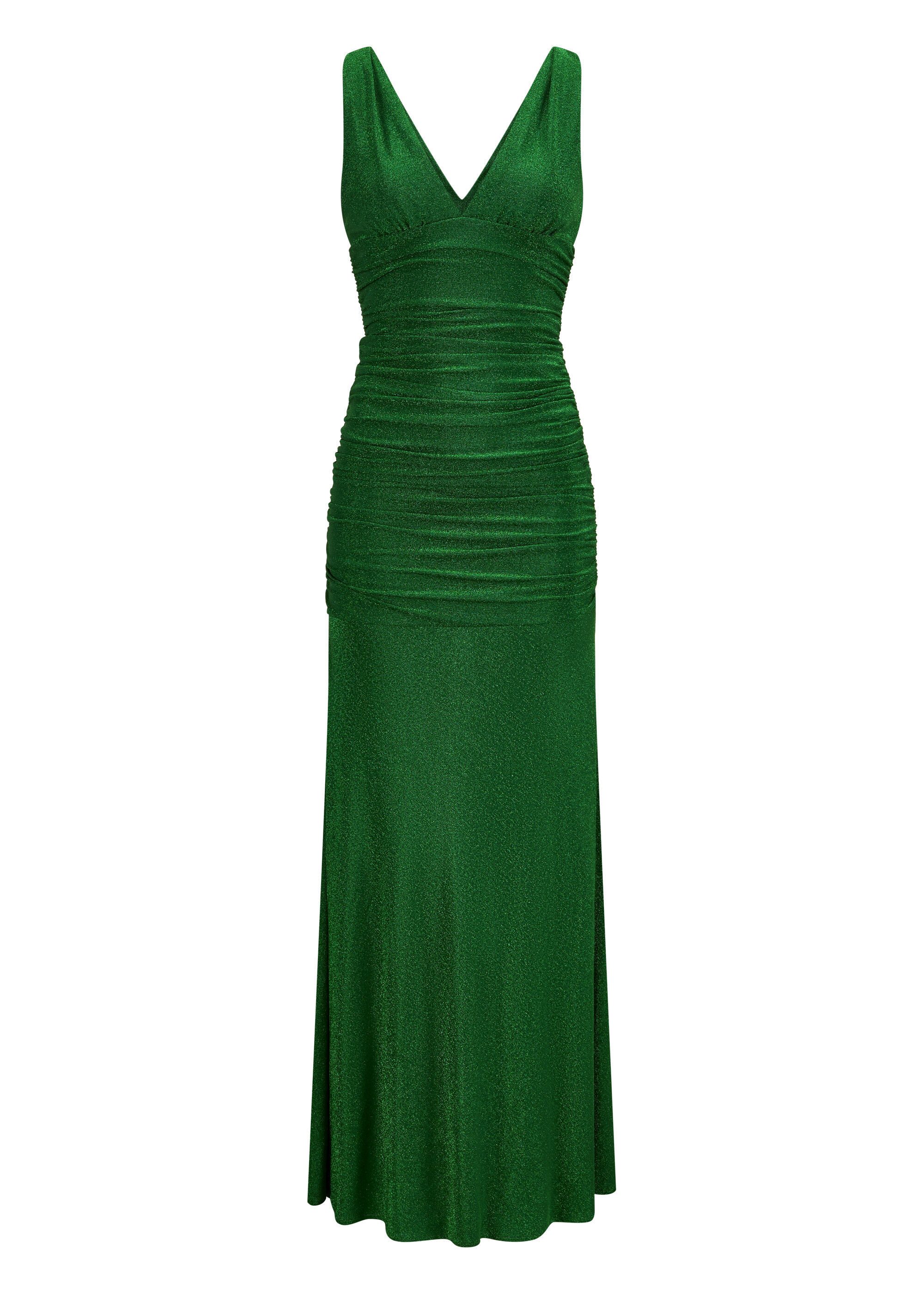 Nicowa A-Linien-Kleid LUCEWO (1-tlg) mit Raffung aus Lamé-Jersey