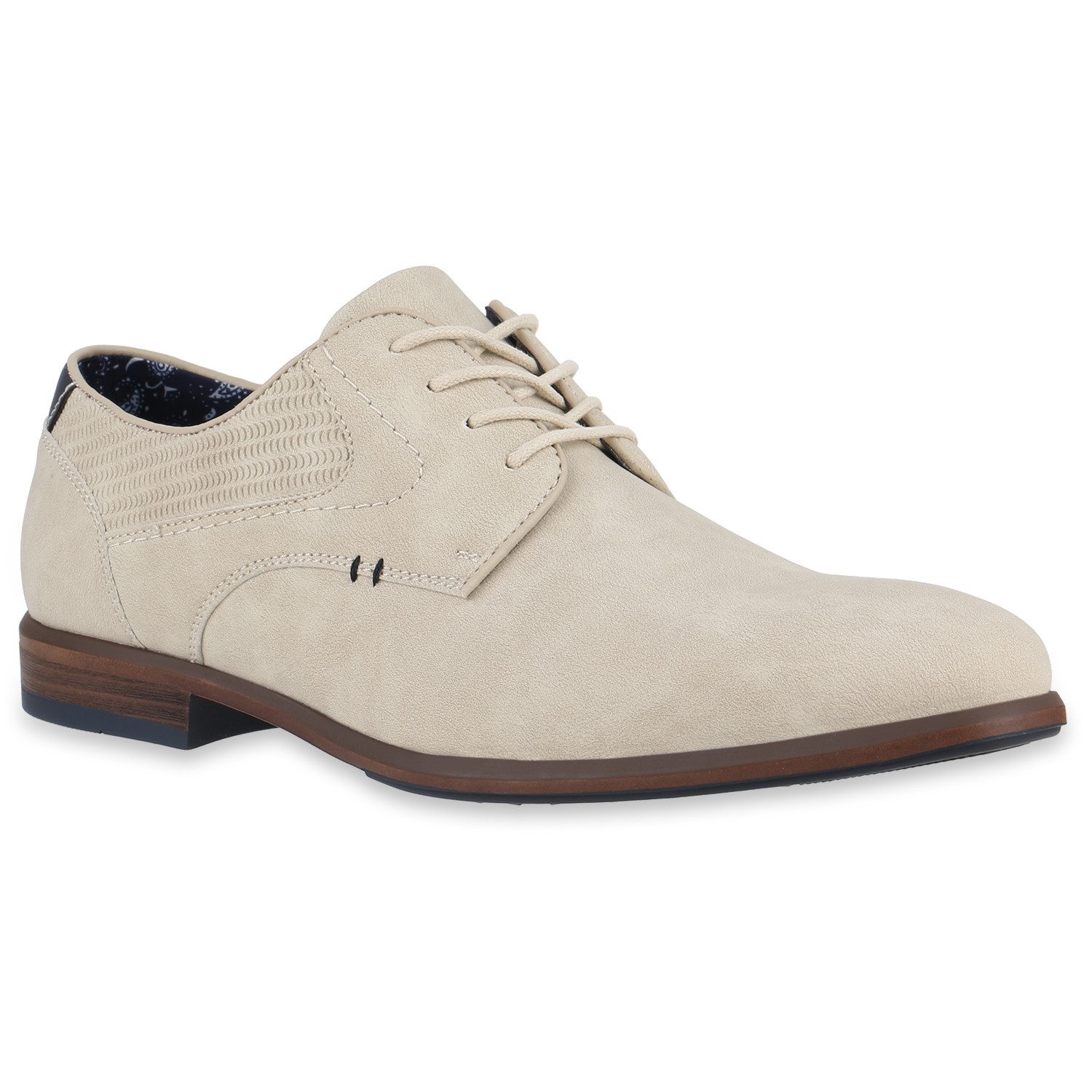 VAN HILL 841878 Budapester Herren Klassische Schnürer Elegant Business Holzoptikabsatz 841876