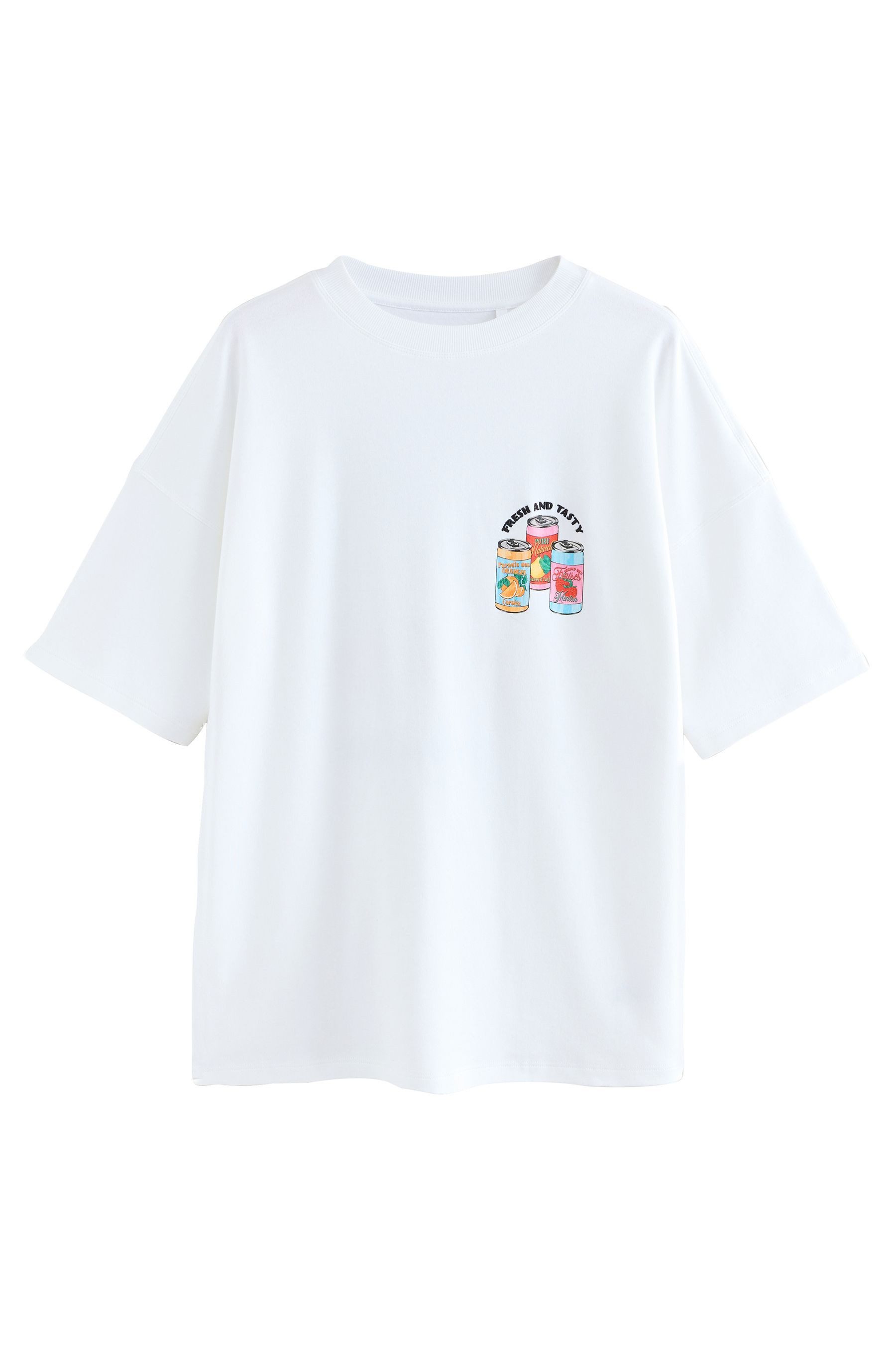 T-Shirt Oversized Fit T-Shirt, Dosen-Drinks