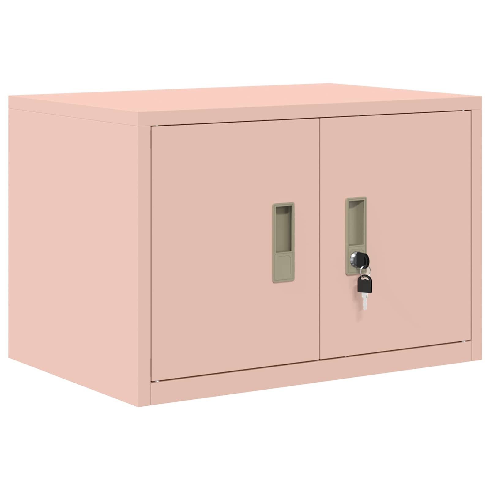 vidaXL Aktenschrank Aufbewahrungsschrank Rosa 60 x 40 x 40 cm Stahl (1-St)