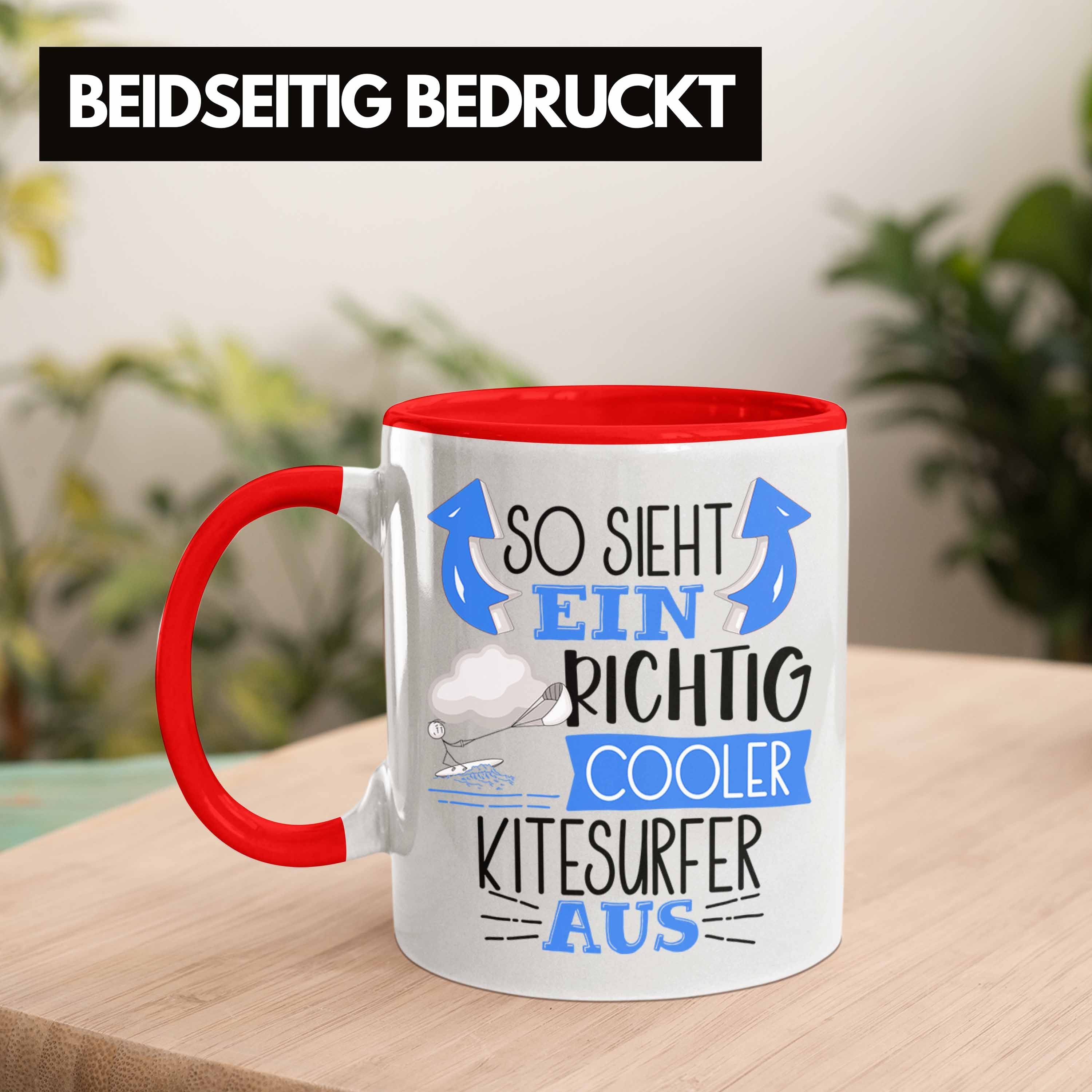 Sieht Aus So Tasse Rot Cooler Richtig Ein Trendation Sp Kitesurfer Lustiger Tasse Geschenk