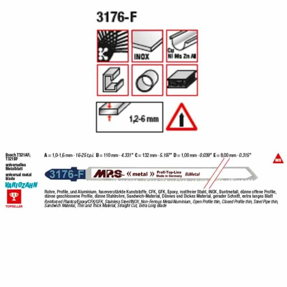 gefräst geschränkt MPS qpool24 und Bi-Metall-Stichsägeblatt Sägeblatt,