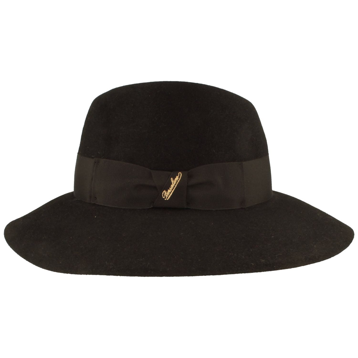 Borsalino Filzhut eleganter breiter Haarfilz Traveller Claudette