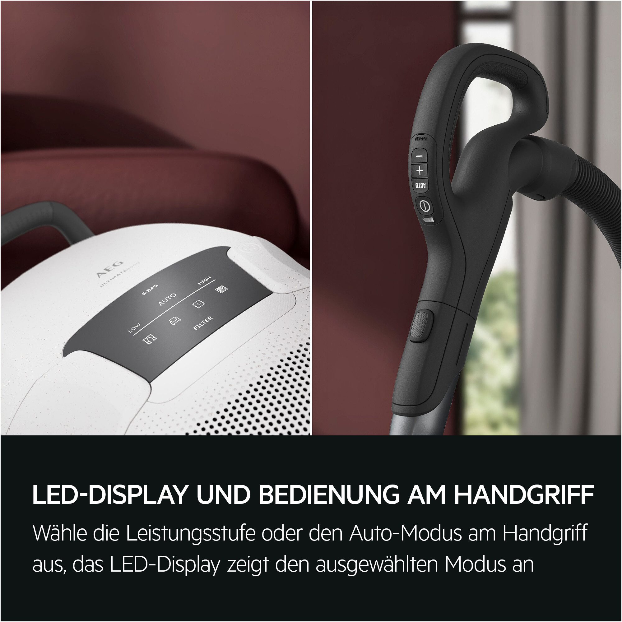 AEG Bodenstaubsauger ULTIMATE 8000 STAUBSAUGER (AB81U1SW), 650 W, mit Beutel, Starke Saugkraft, Automodus, inkl. Zusatzdüsen, 48 % Recyclingmaterial