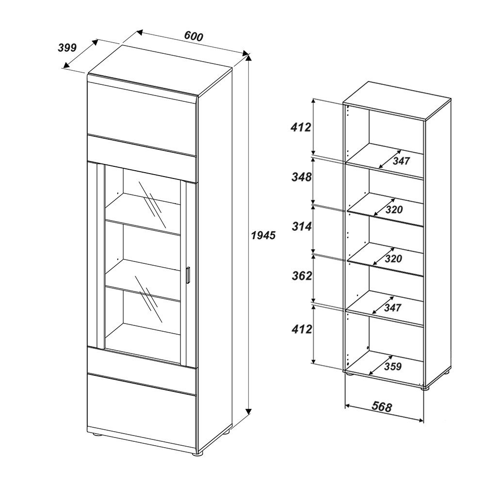 Lomadox Wohnzimmer-Set MORENA-55, (Mega-Spar-Set), Esche teilmassiv, Softclose-Funktion, montiert