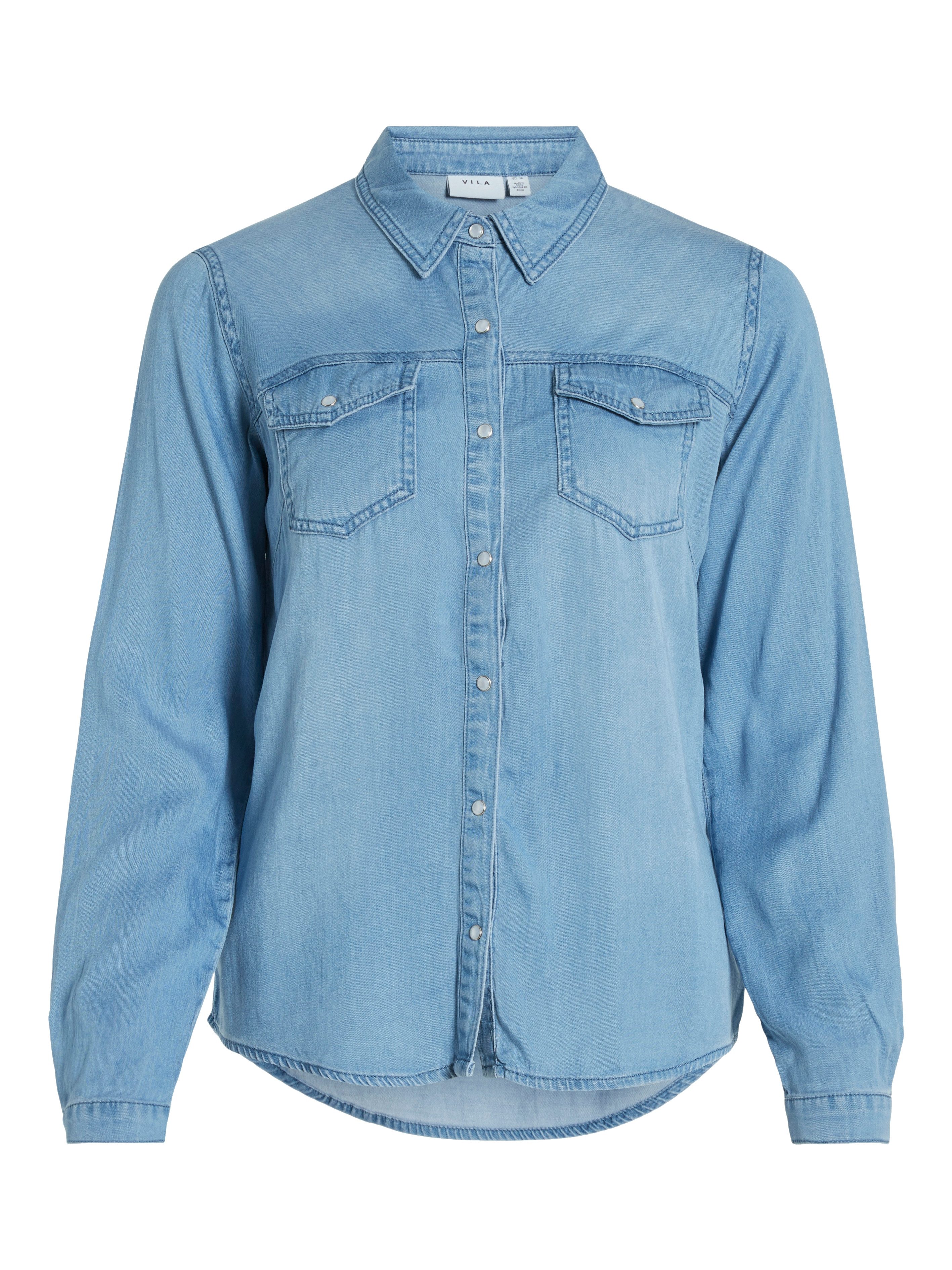 Jeansbluse VIBISTA DENIM SHIRT/SU-NOOS