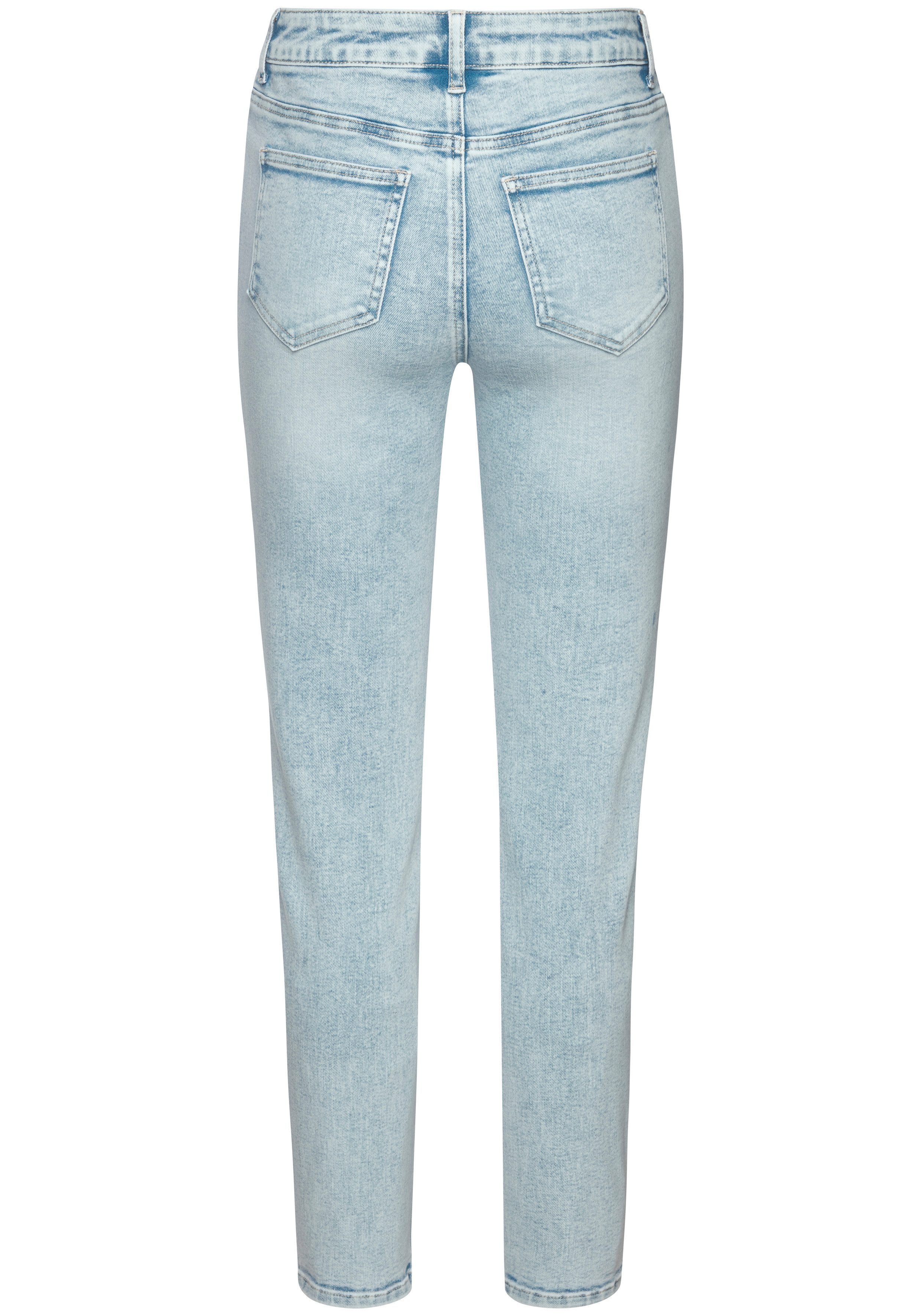 French Connection Skinny-fit-Jeans mit Used-Waschung und klassischem 5-Pocket-Design schmale Beinform, Röhrenjeans, Stretchjeans, elastisches Material – Bild 5 von 5
