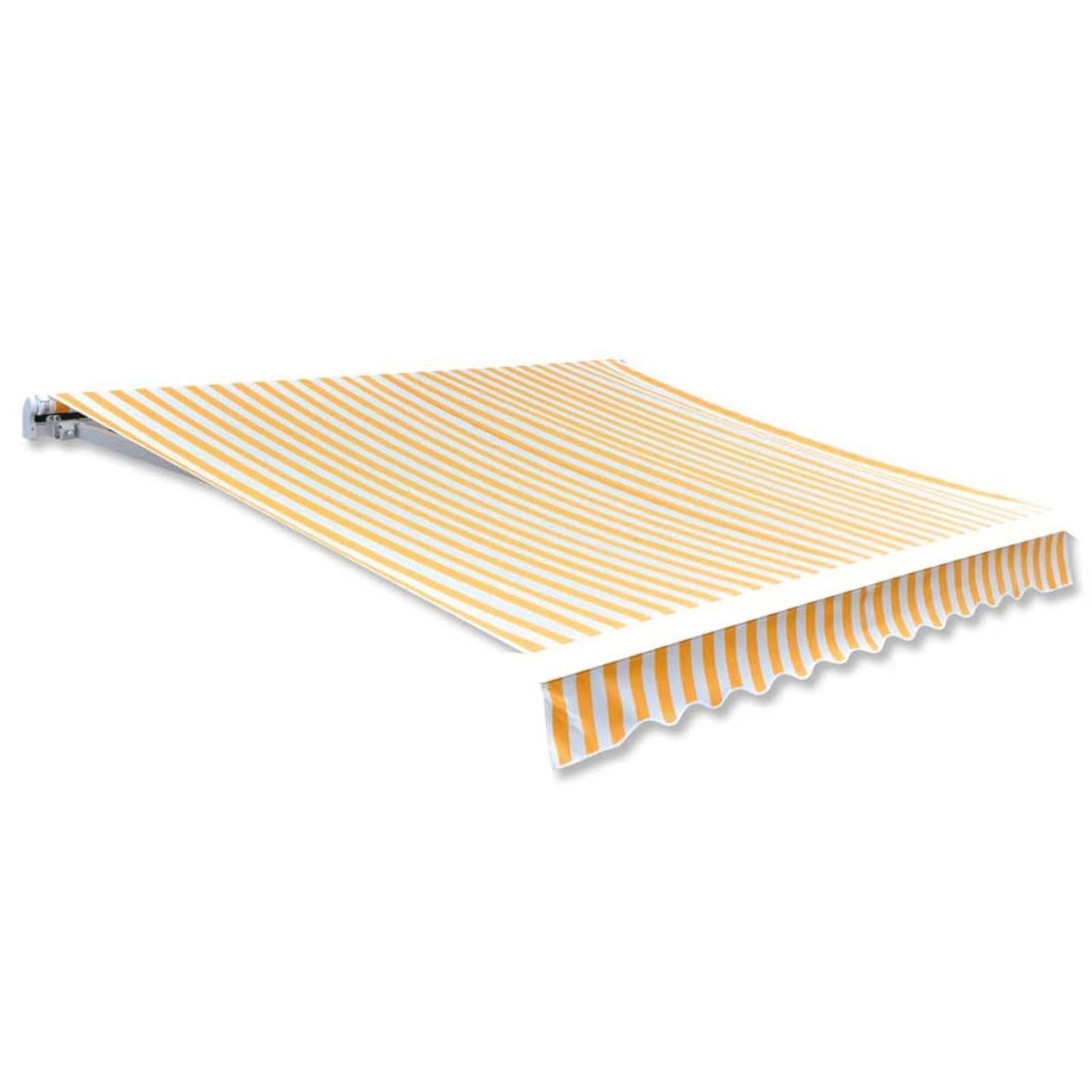 LuxusKollektion Markise Markisentuch 500x300 cm Orange/Weiß (1-St)