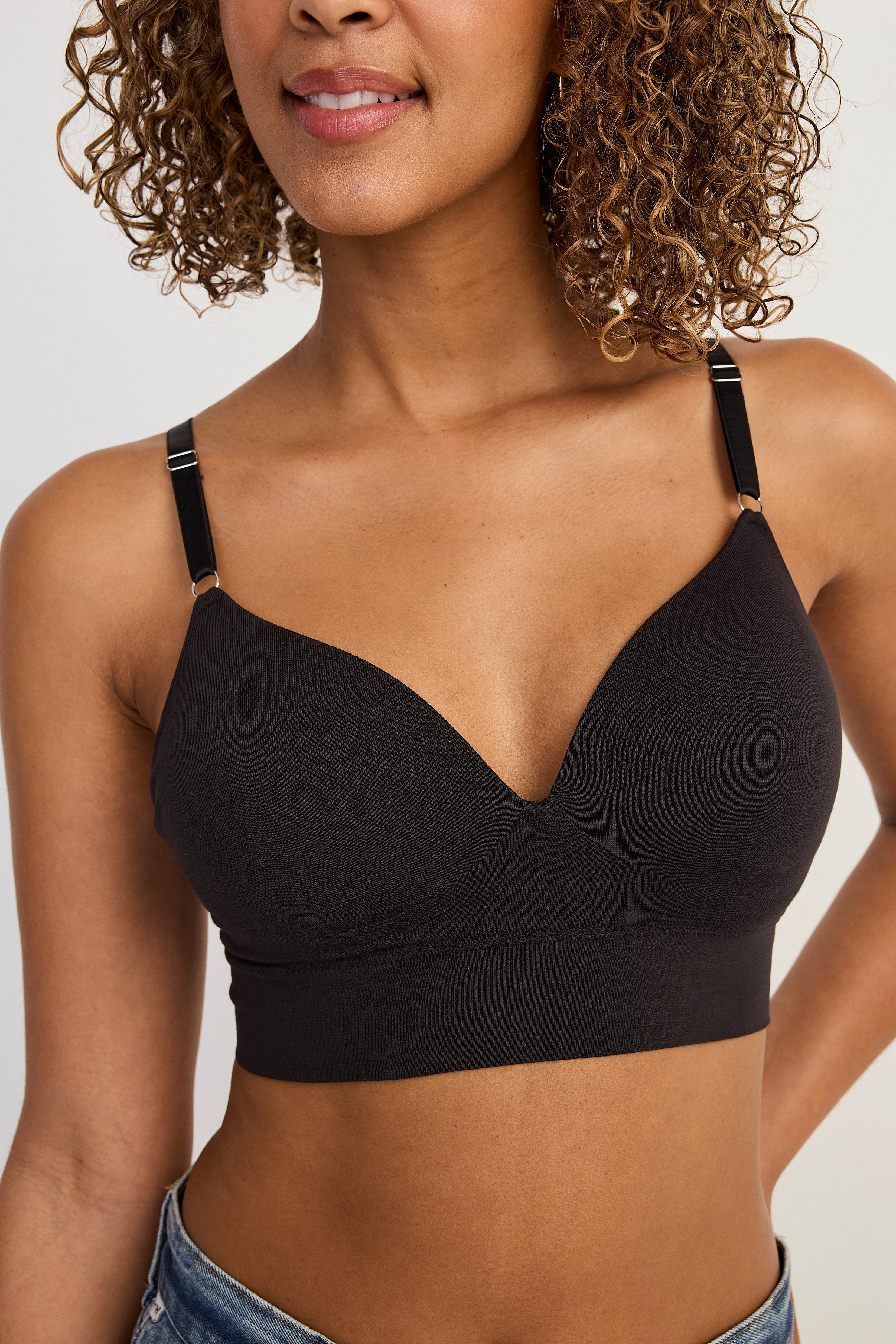 Jockey Bralette Seamfree Comfort (2er Pack) tiefer V-Ausschnitt, schmale Träger, ohne Seitennähte – Bild 3 von 5