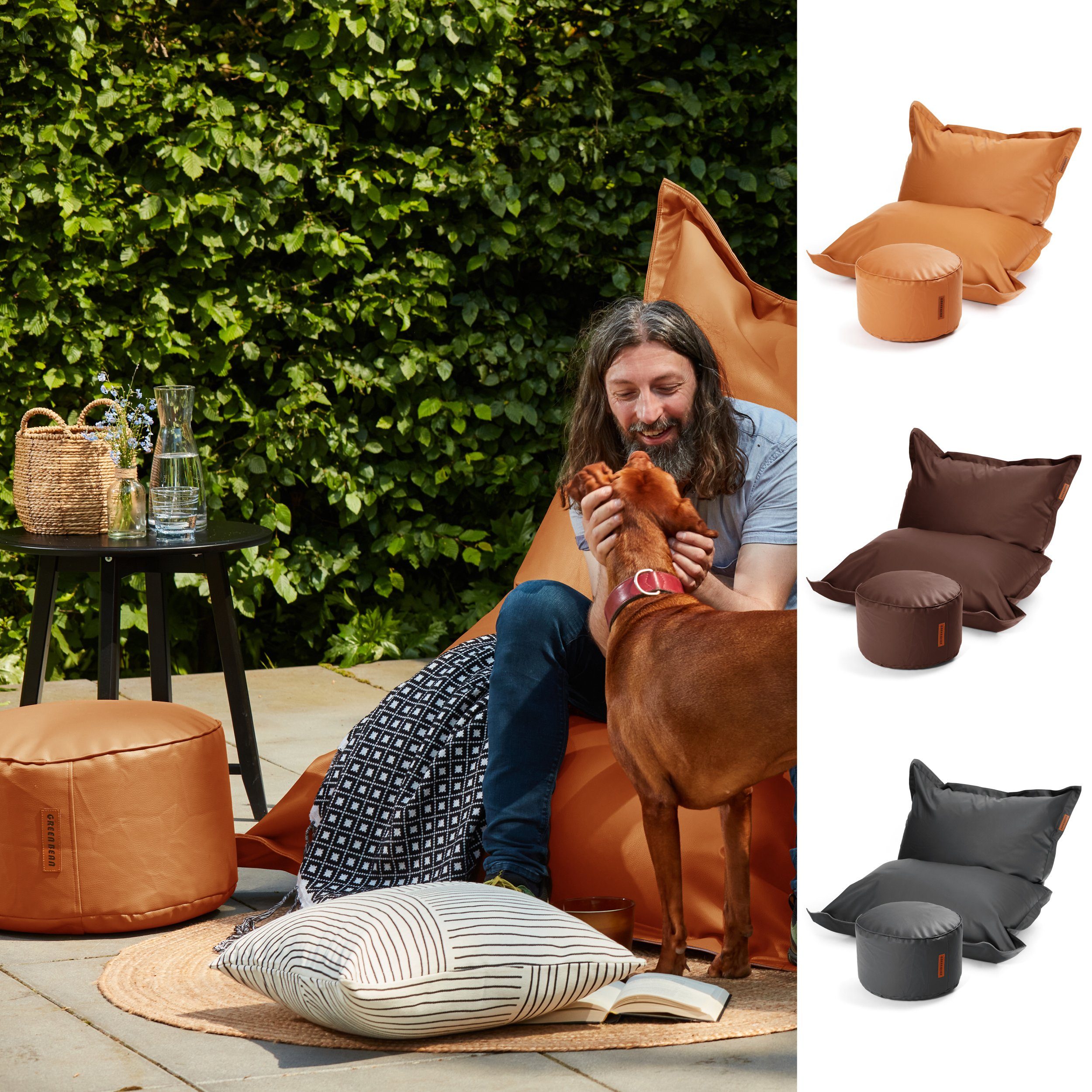 Green Bean Sitzsack XXL inklusive Pouf günstig online kaufen