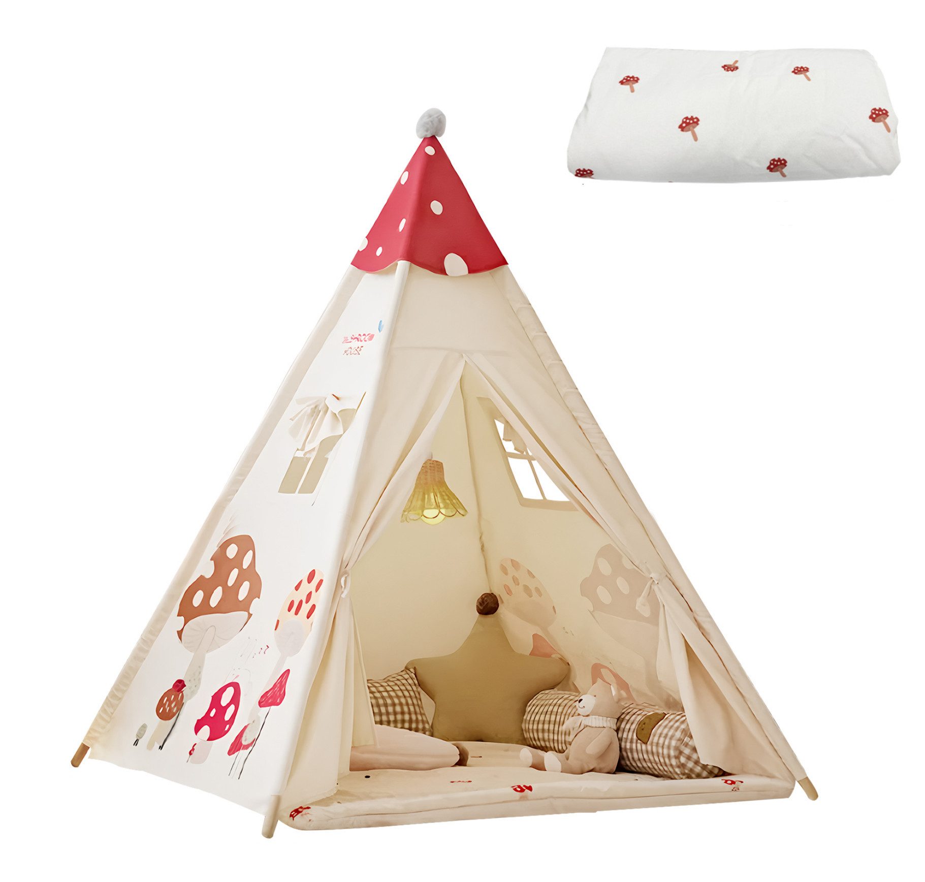 Tipi-Zelt Tipi-Zelt für Kinder mit Lichtern & Zubehör
