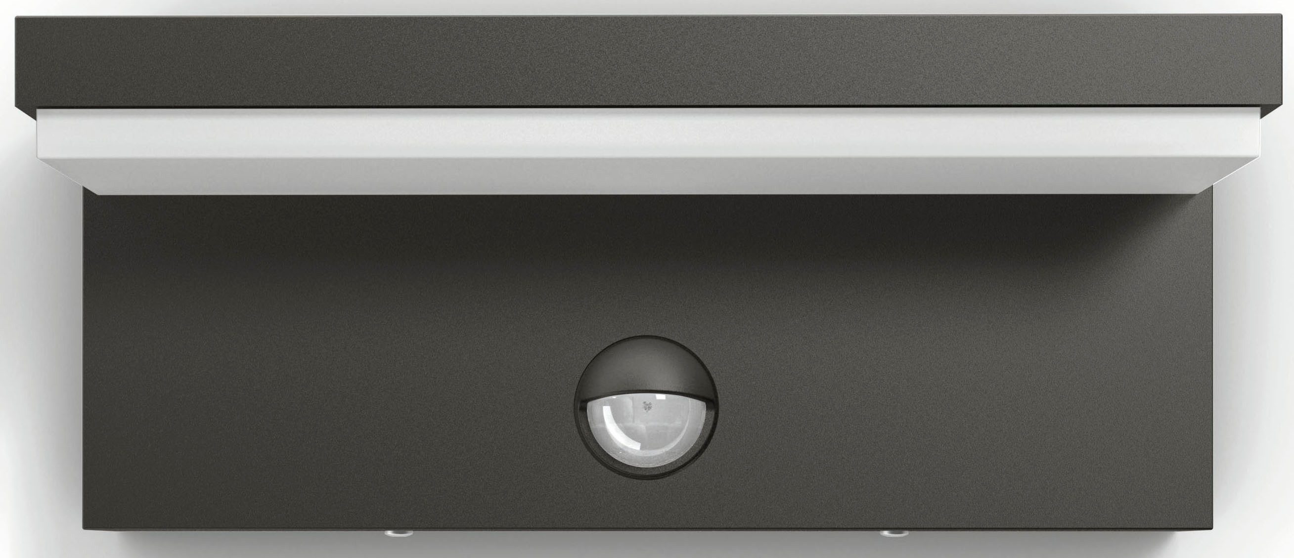 Philips LED Außen-Wandleuchte myGarden Bustan,1000lm, Anthrazit, Abschaltautomatik, Bewegungsmelder, Leuchtdauer einstellbar, Memoryfunktion, LED fest integriert, Warmweiß